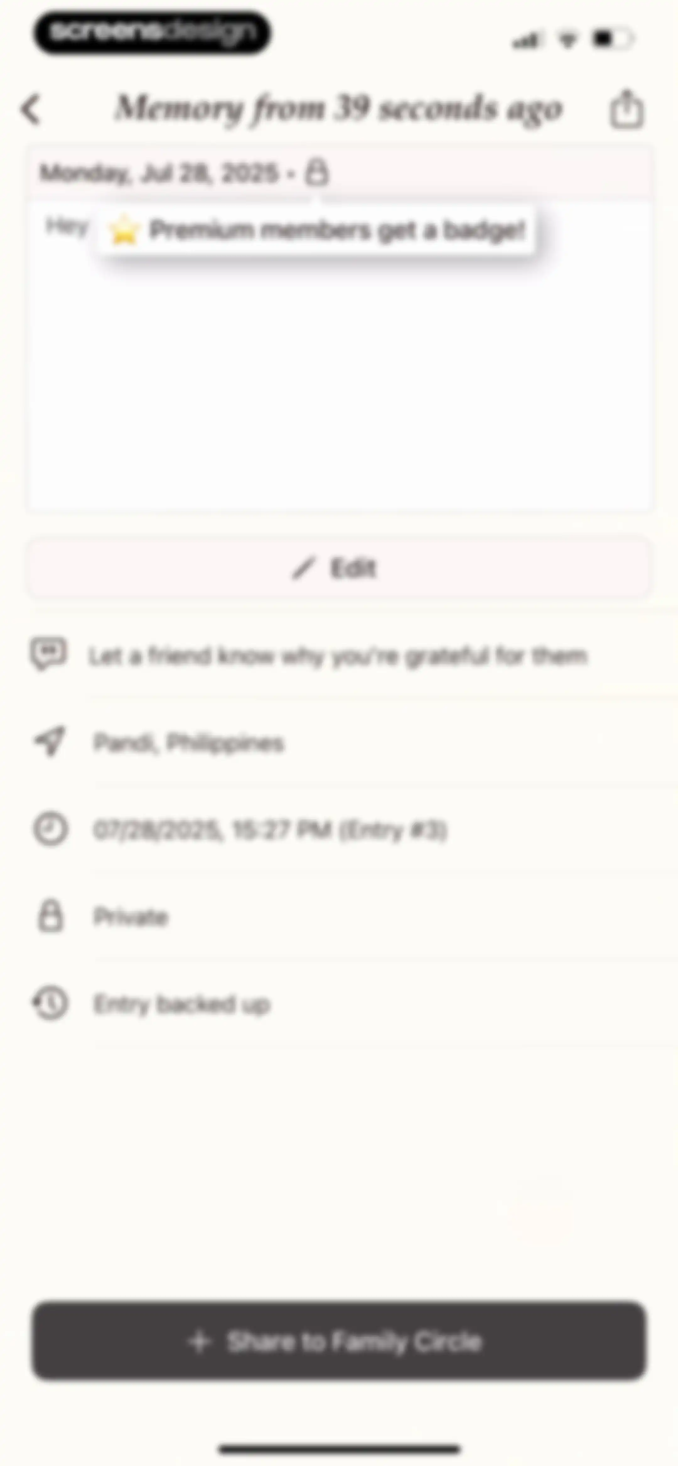 Gratitude Plus – Journal screen 143