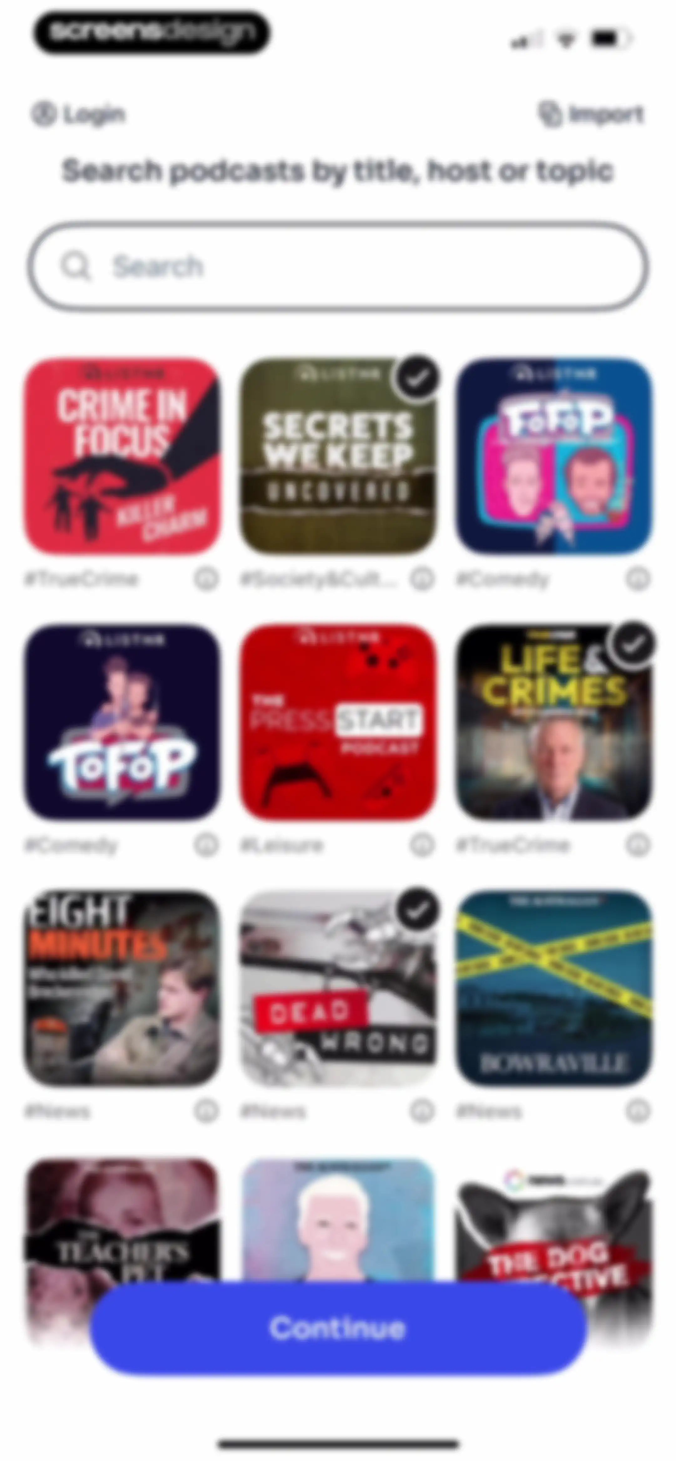 Podcast App screen 7