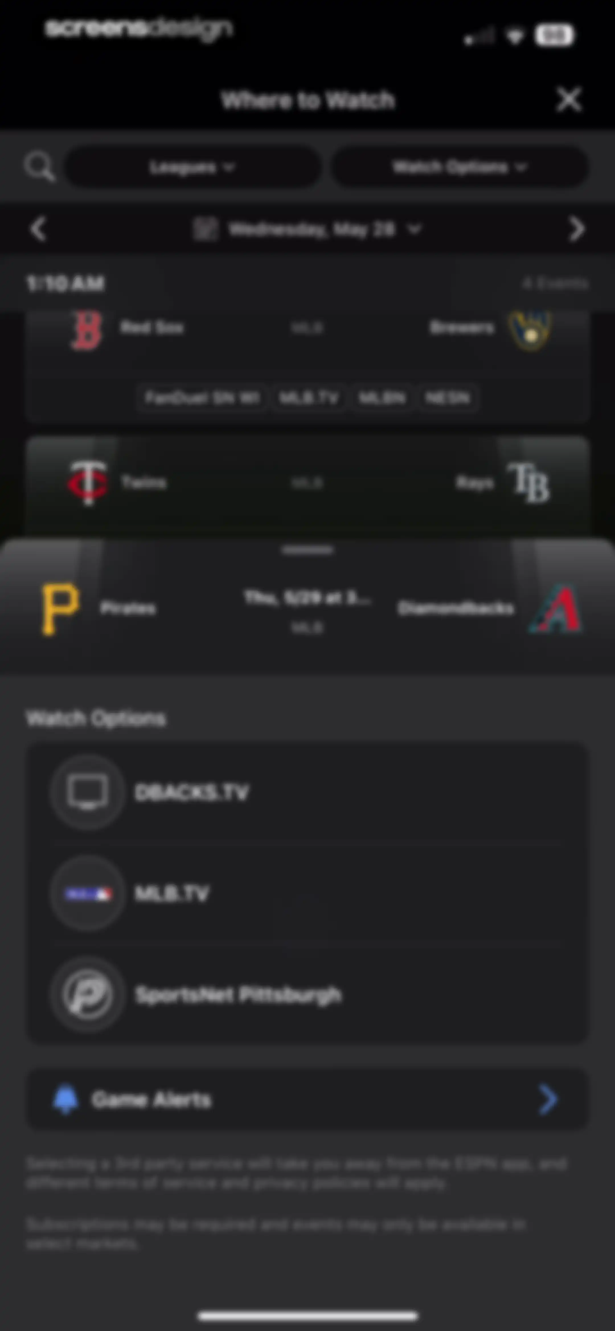 ESPN: Live Sports & Scores screen 113
