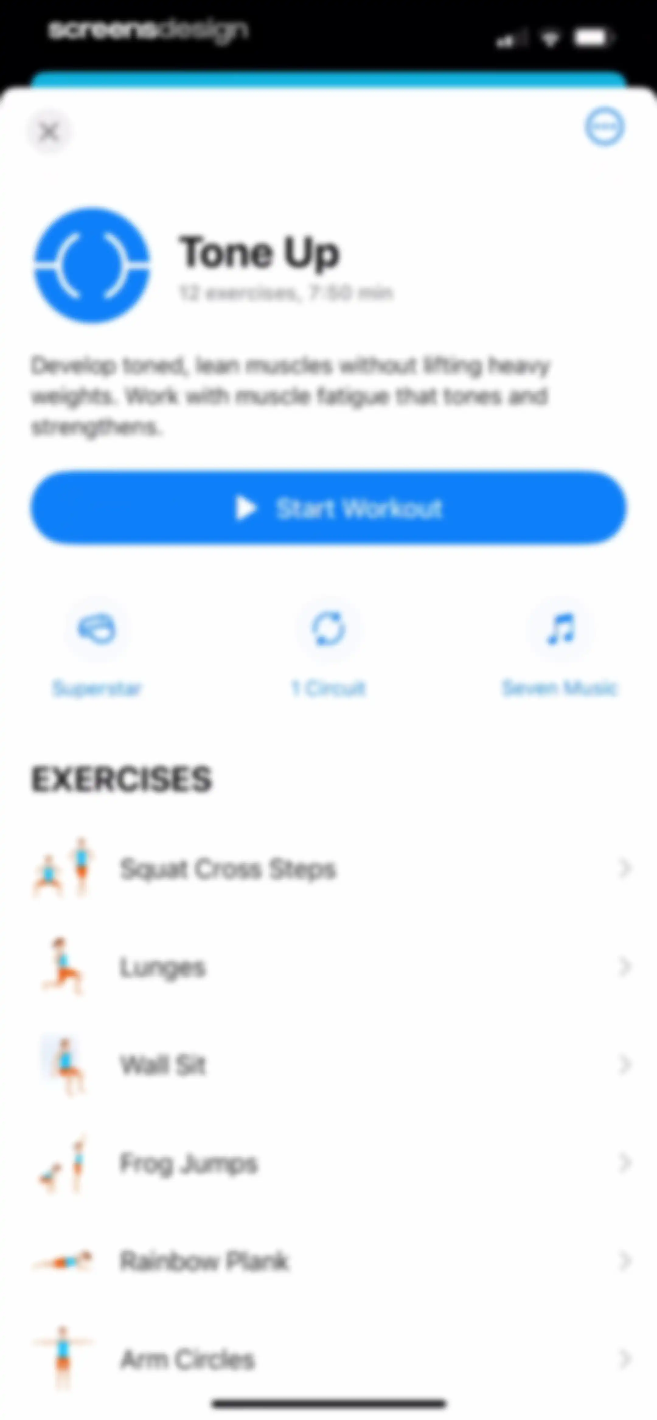 Seven: 7 Minute Workout screen 72
