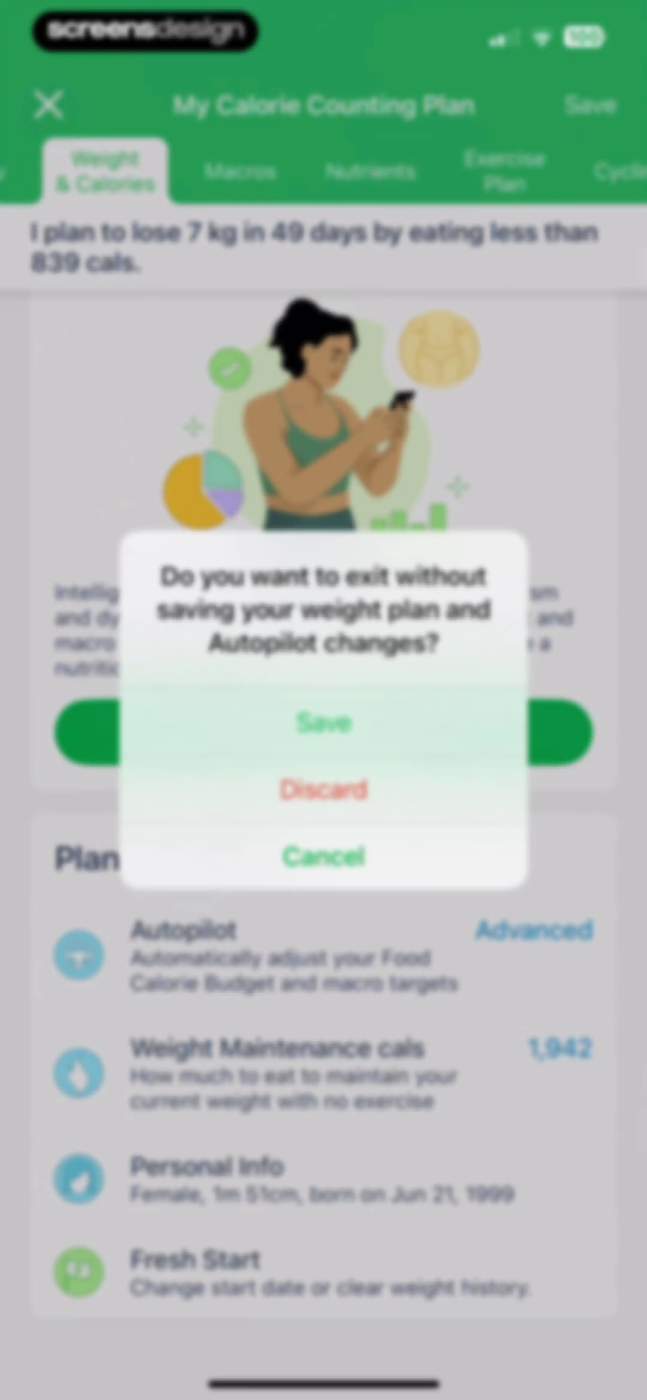Calorie Counter - MyNetDiary screen 143