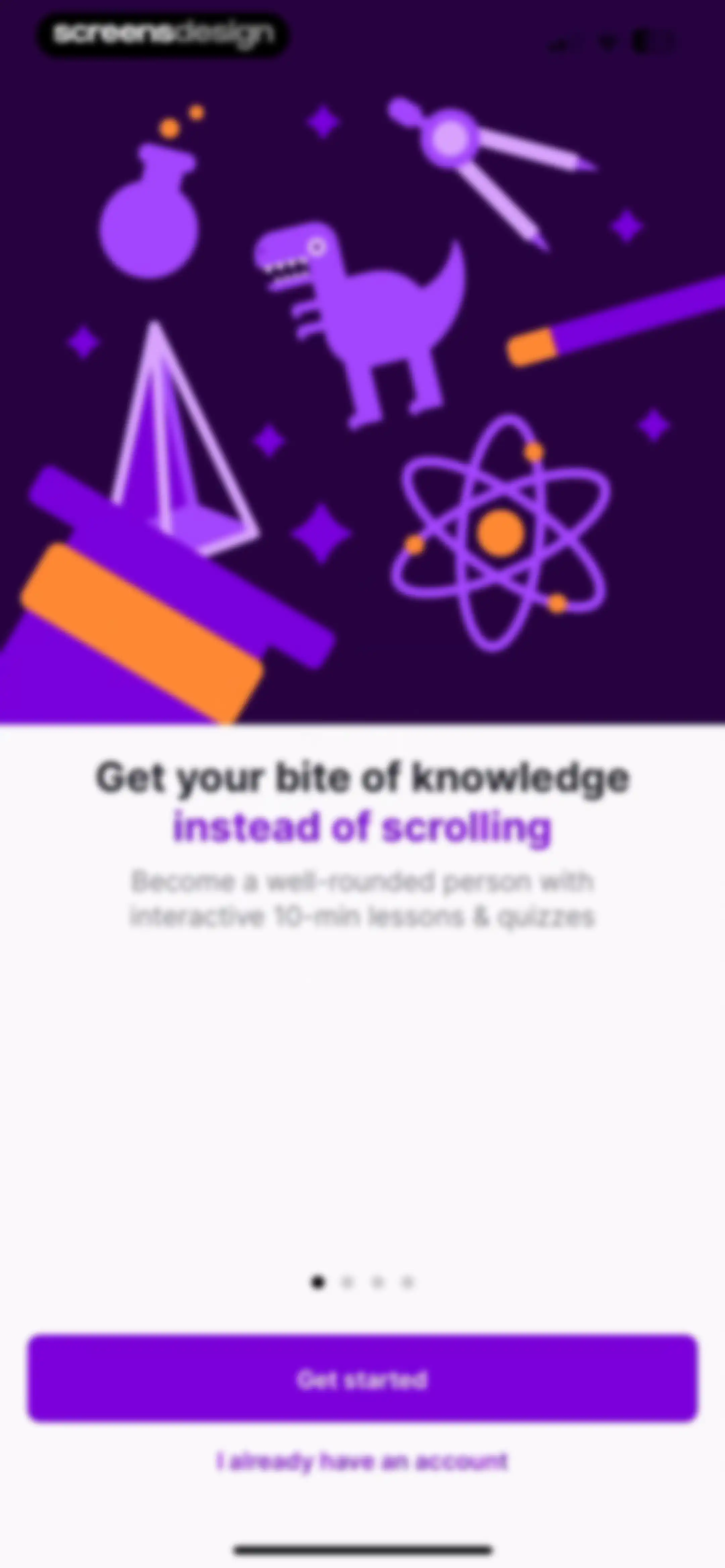 Nibble: Daily Learning & Quiz screen 3