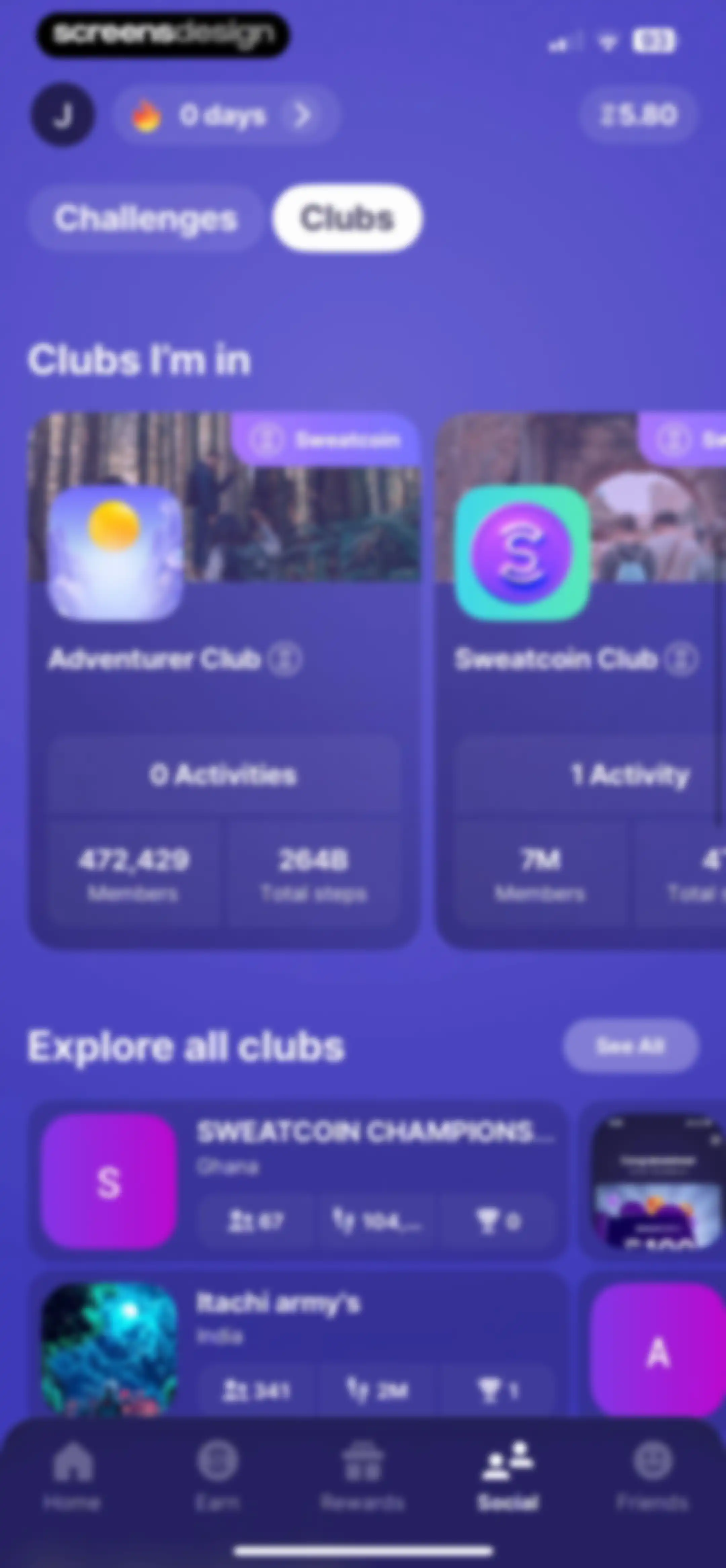 Sweatcoin Walking Step Counter screen 134