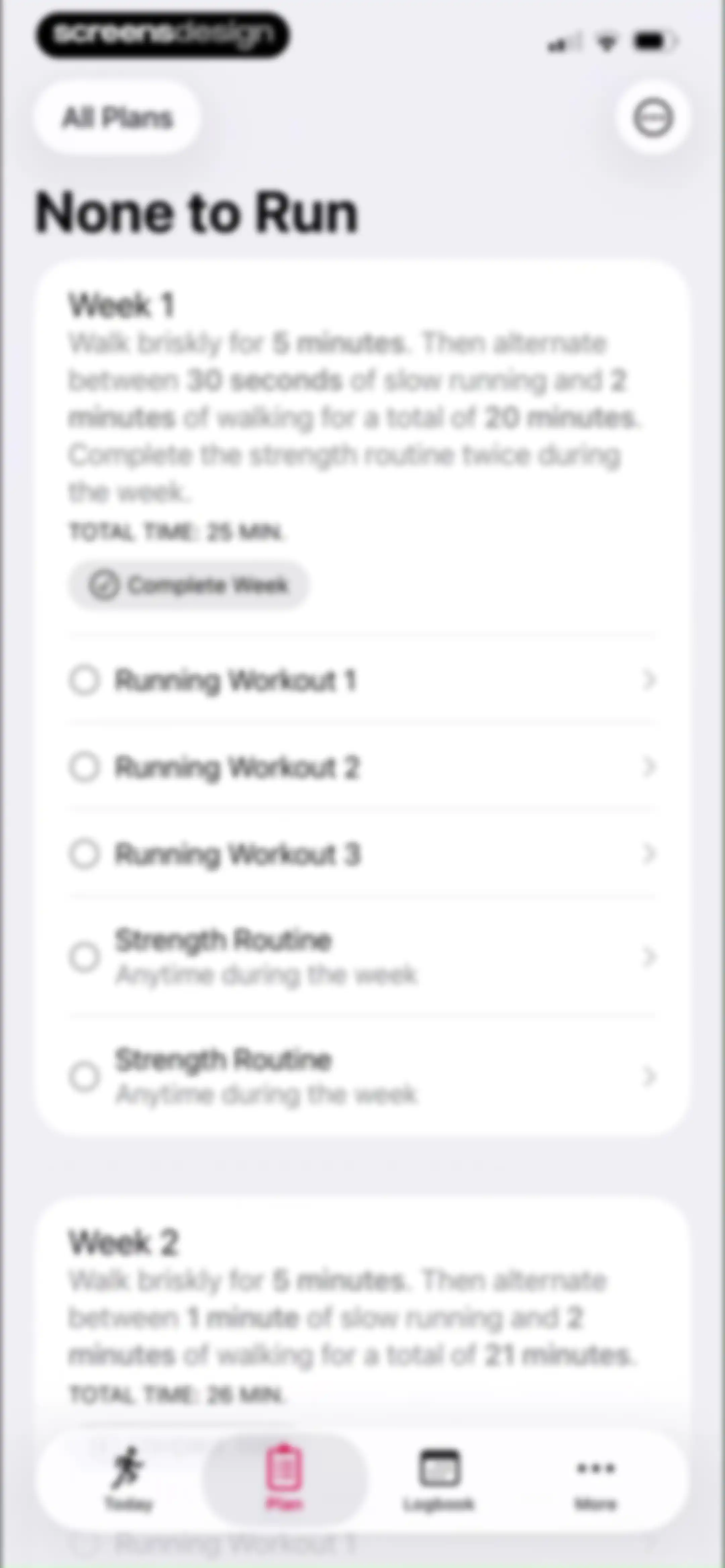 None to Run: Beginner, 5K, 10K screen 81