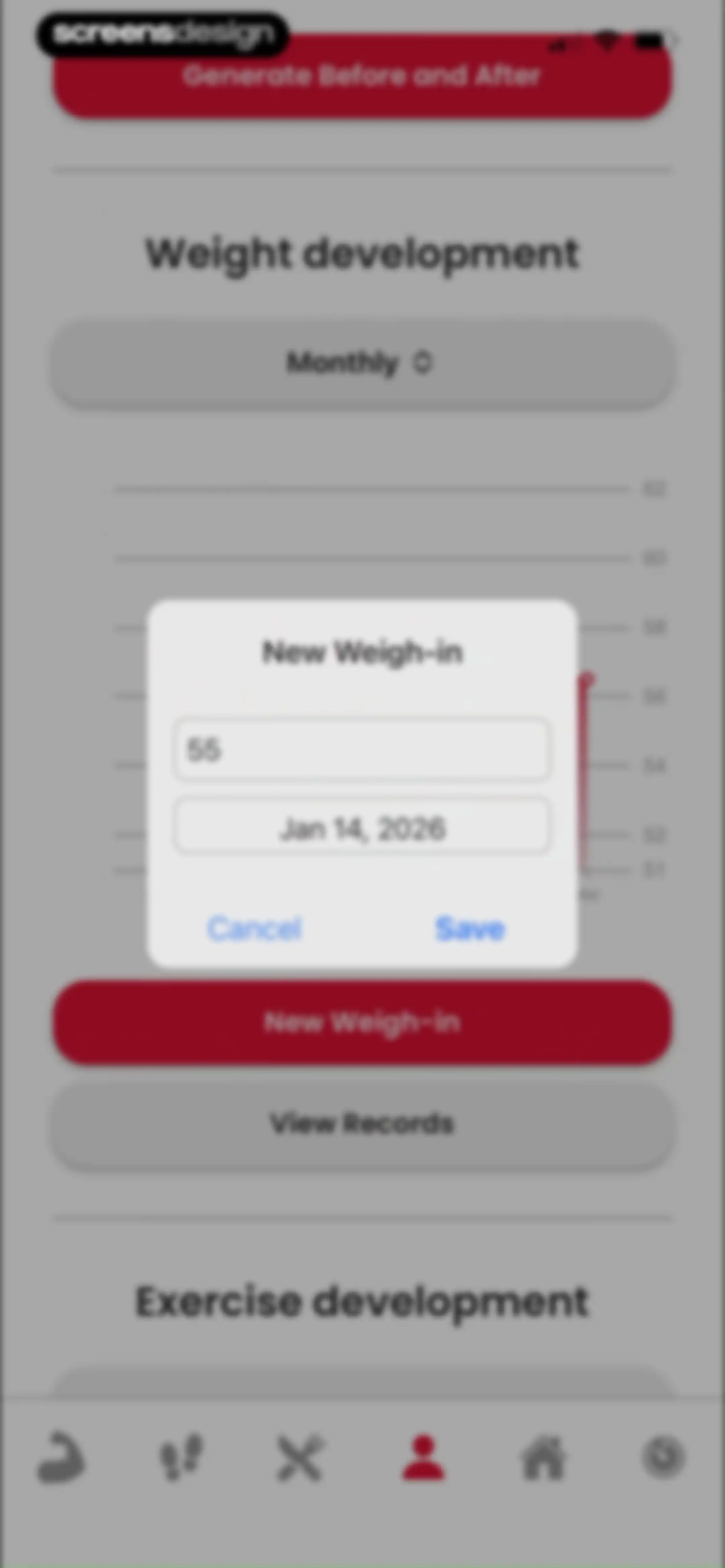 90 Day Challenge screen 137