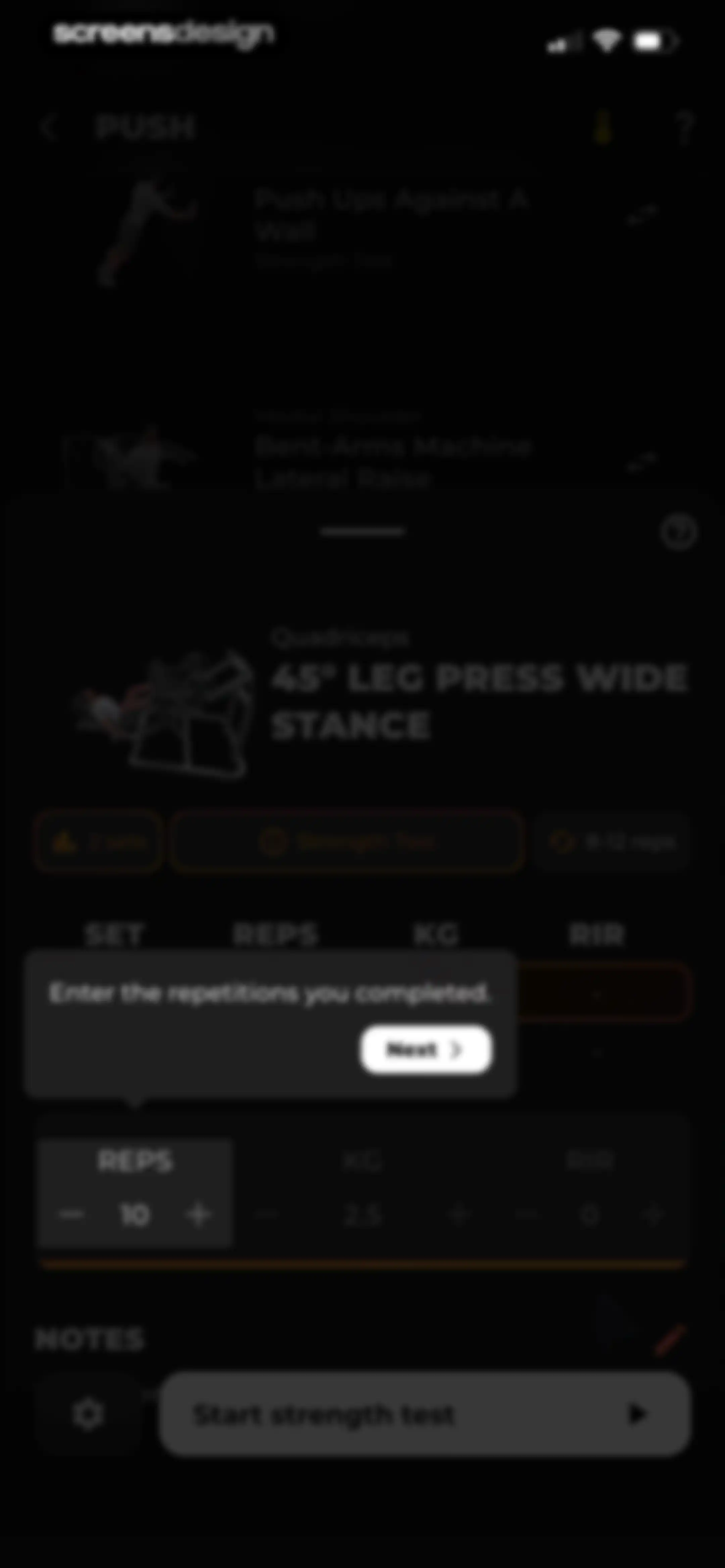MCI - Personal Training AI screen 85