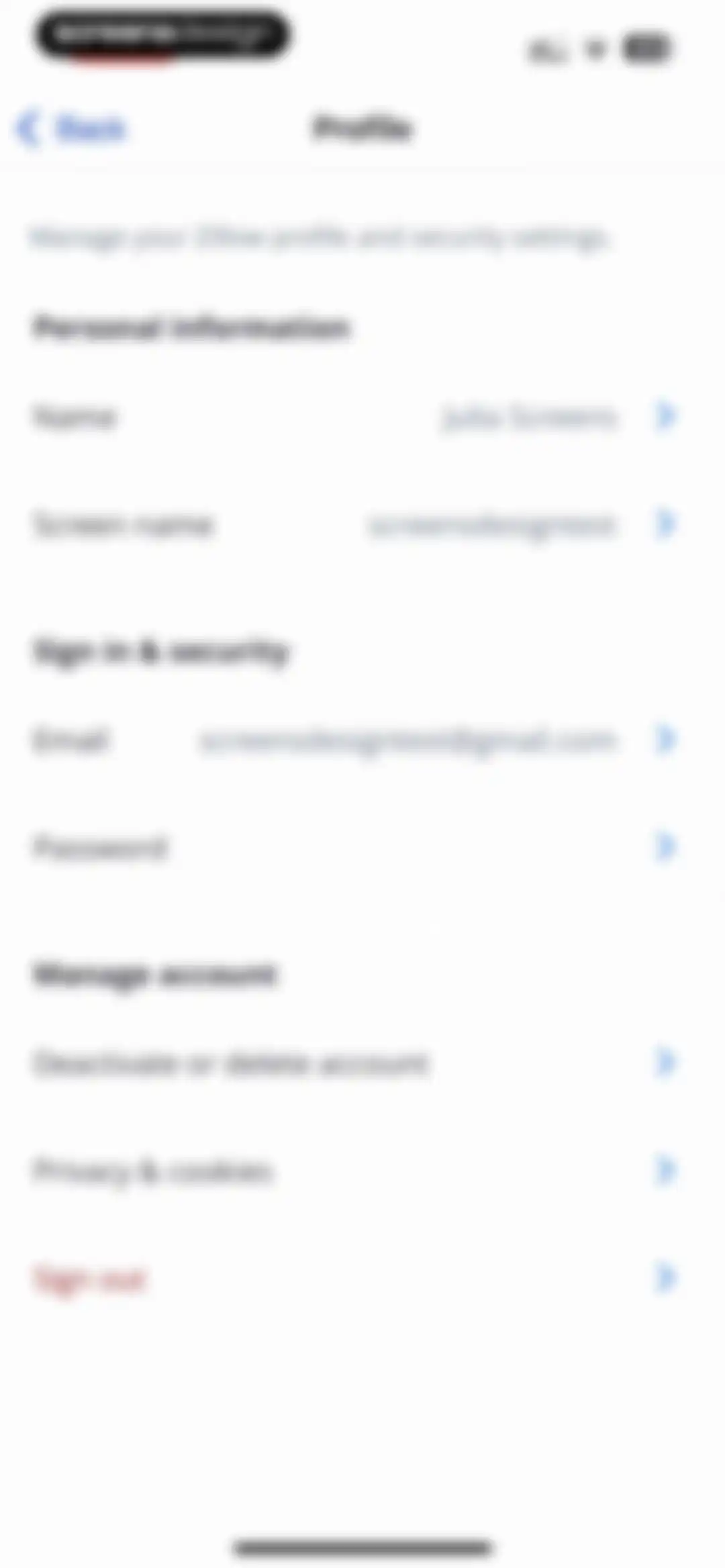 Zillow Real Estate & Rentals screen 185