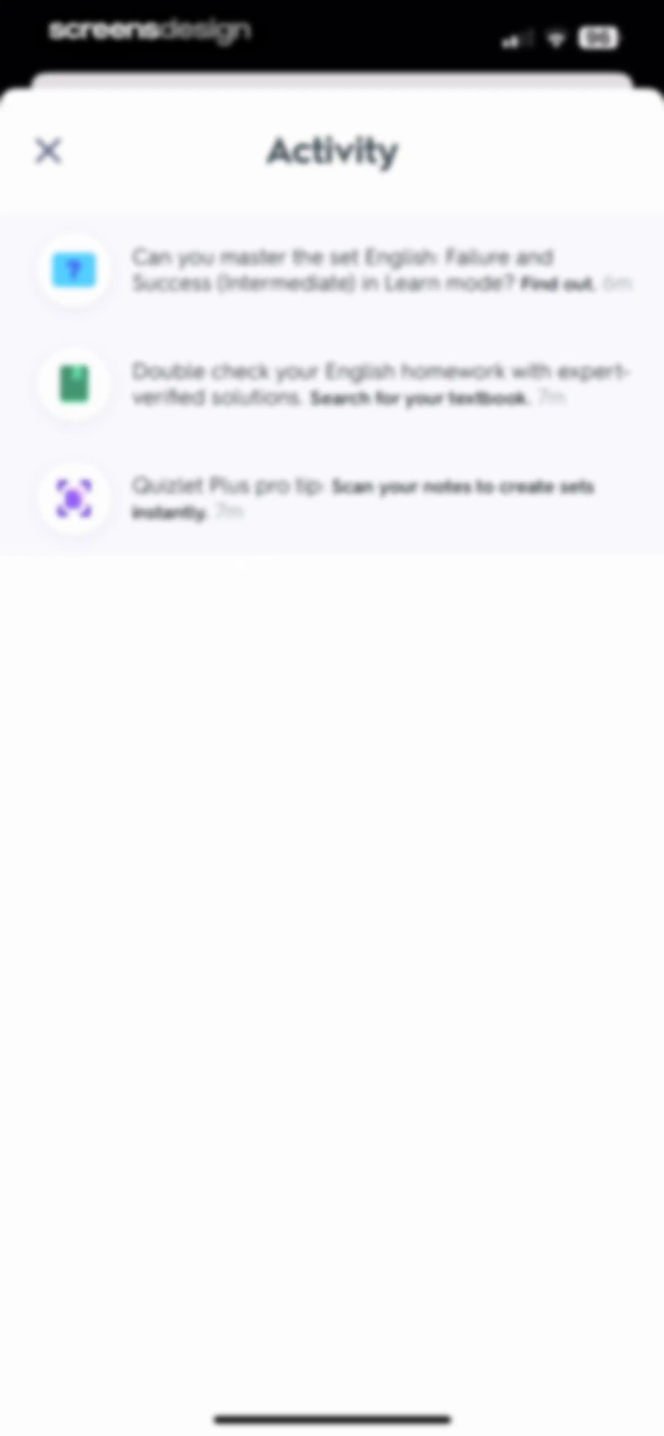 Quizlet: More than Flashcards screen 103