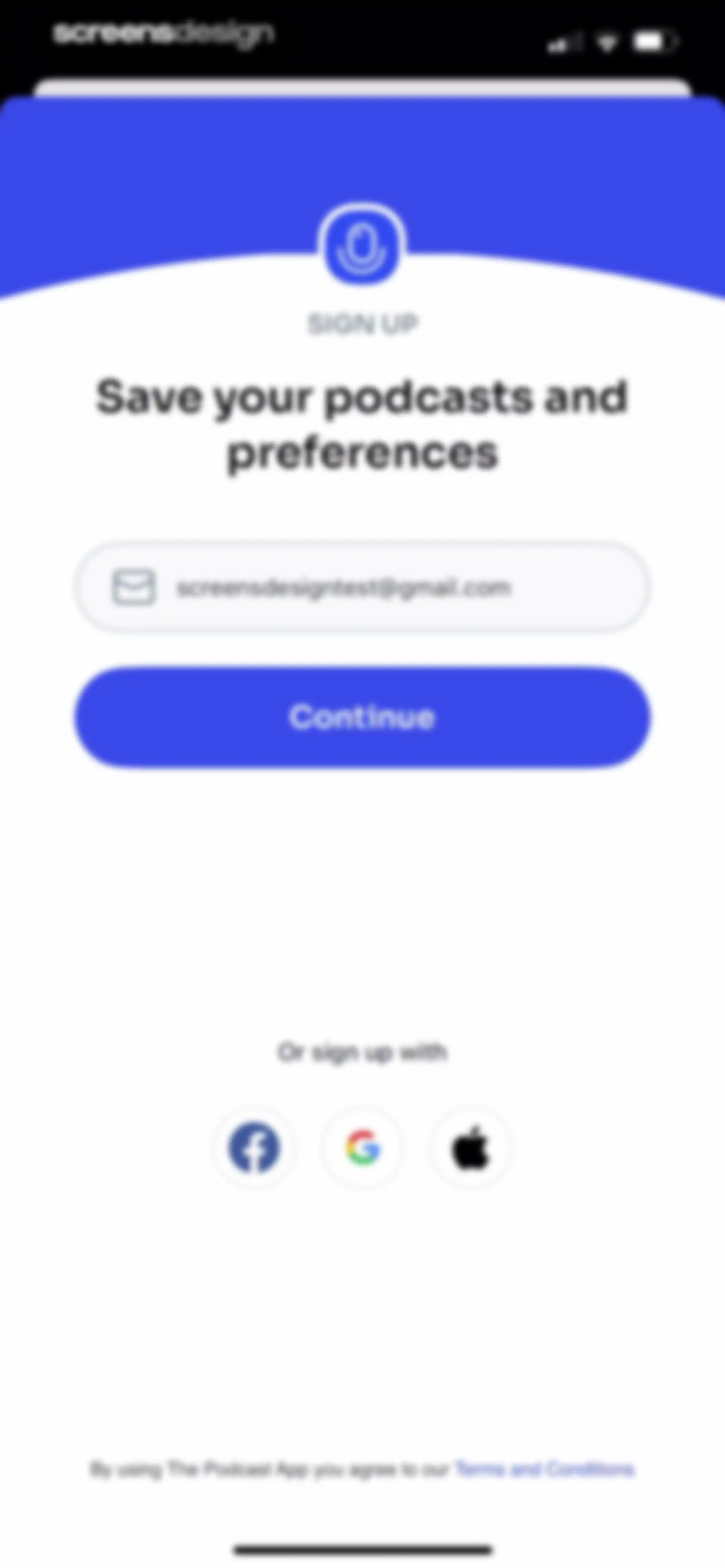 Podcast App screen 32