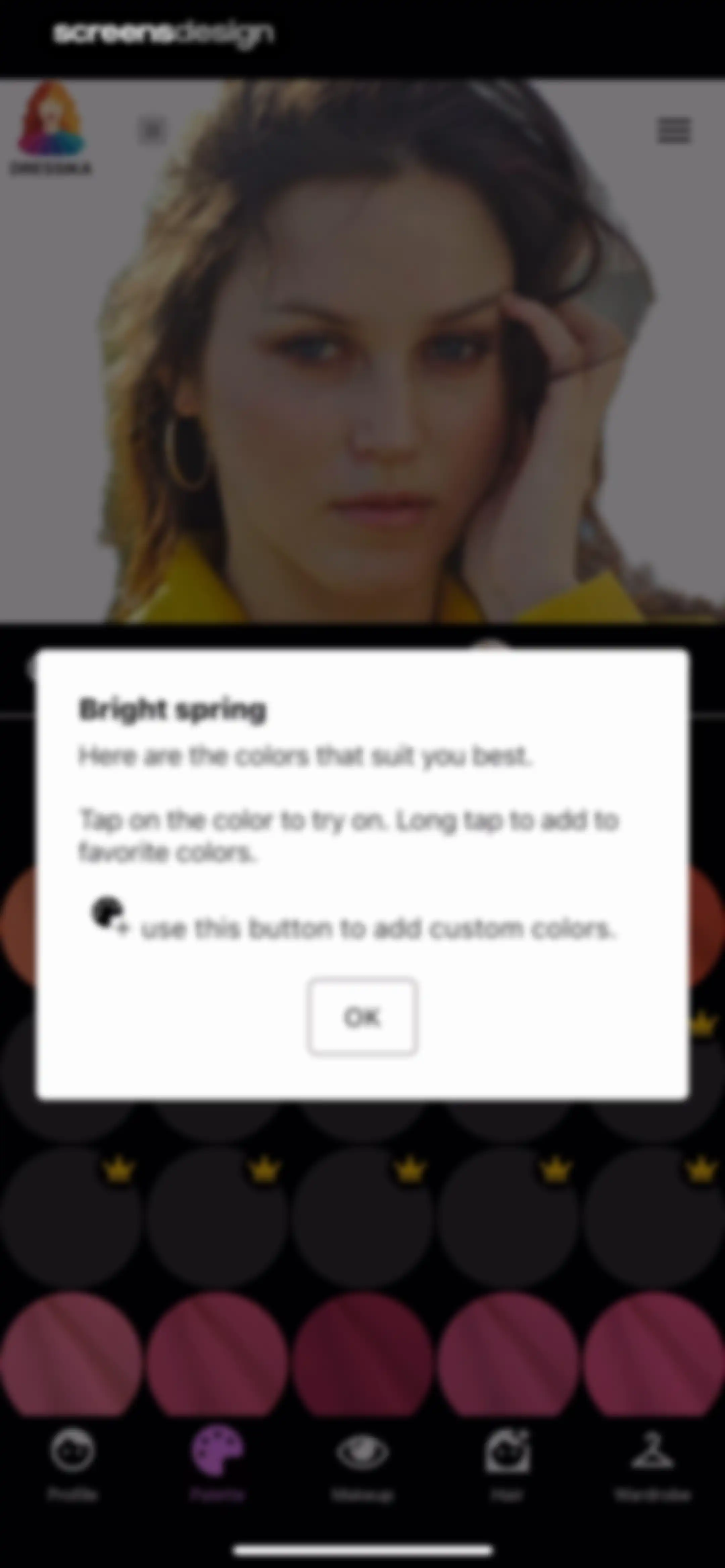 Color Analysis - Dressika screen 33