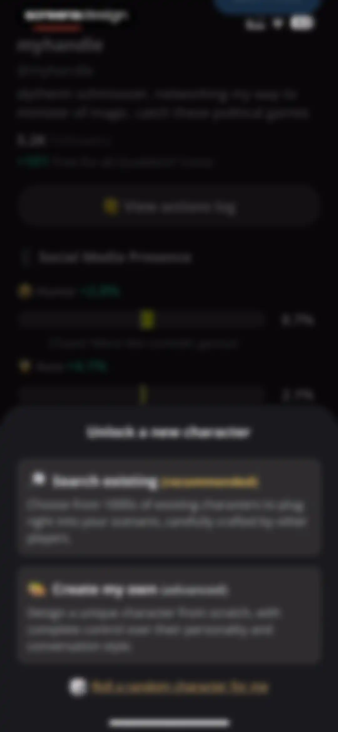 status - sims but social media screen 89