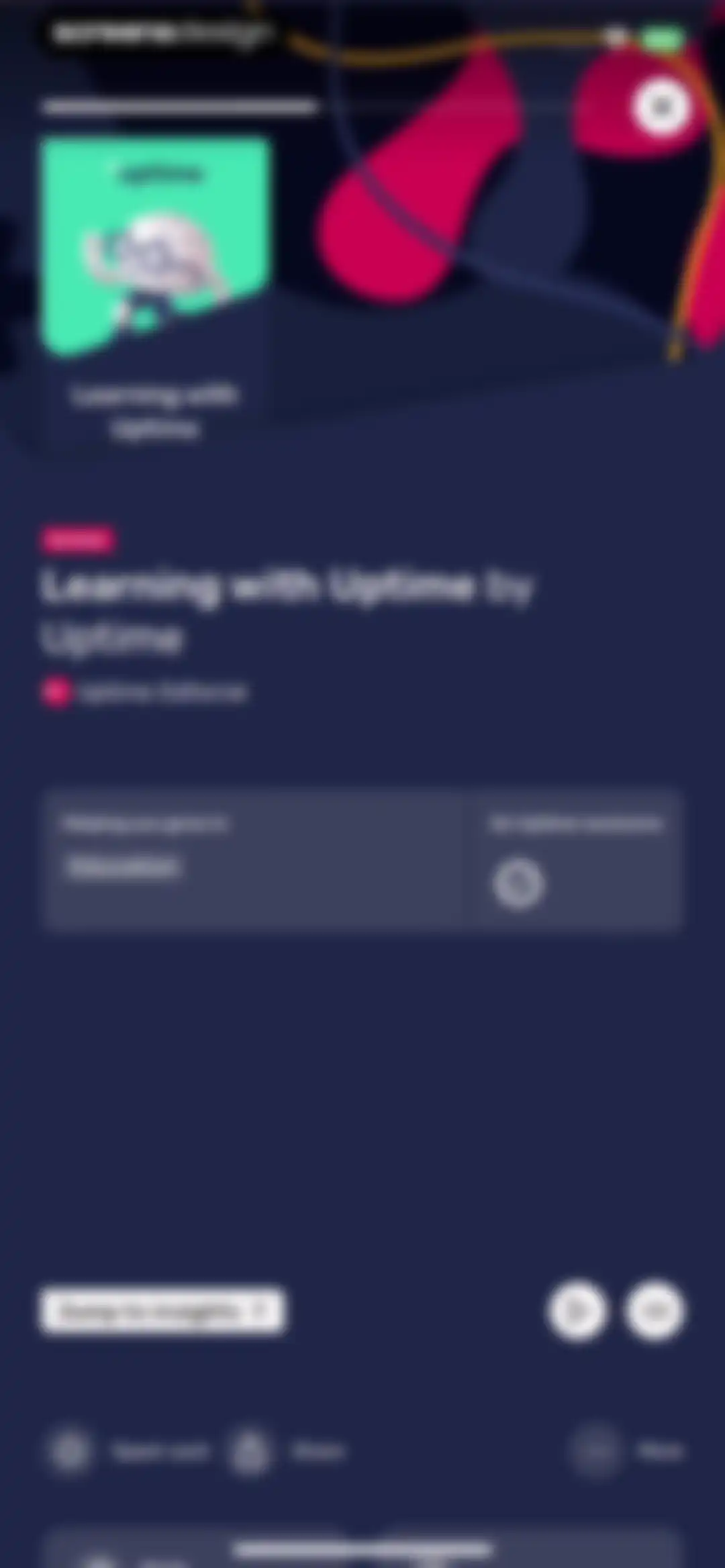 Uptime: Get smarter, stand out screen 113