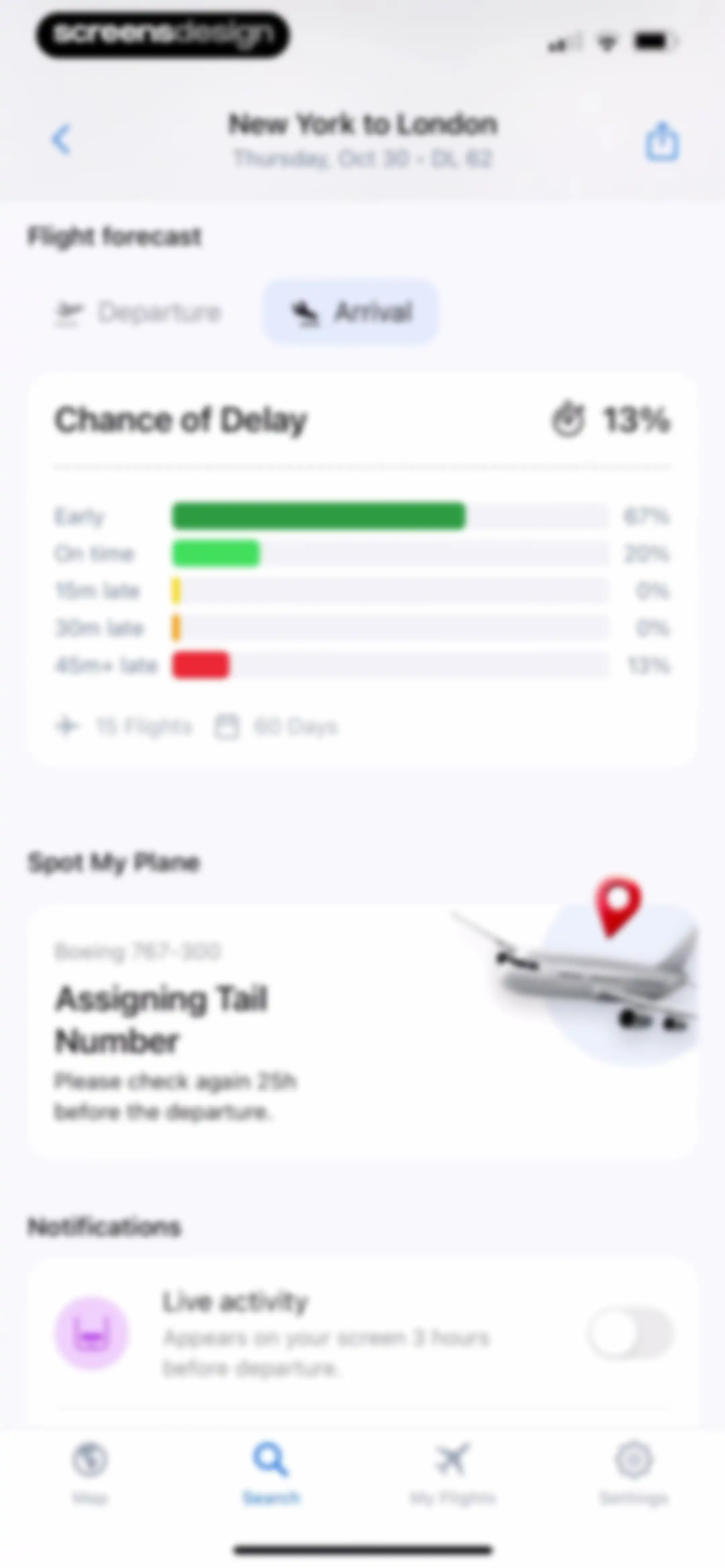 Flight Tracker + screen 43