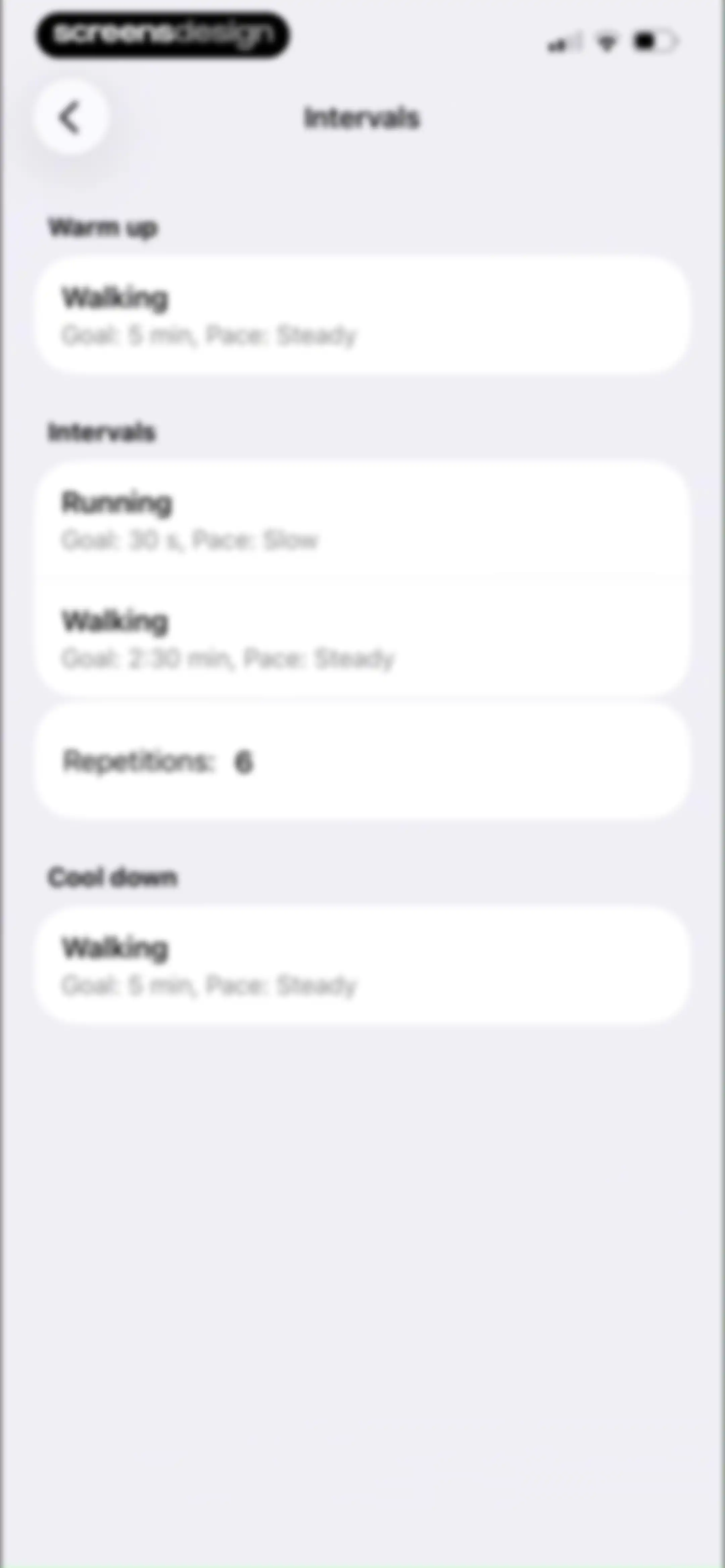 Running Walking Tracker Goals screen 61