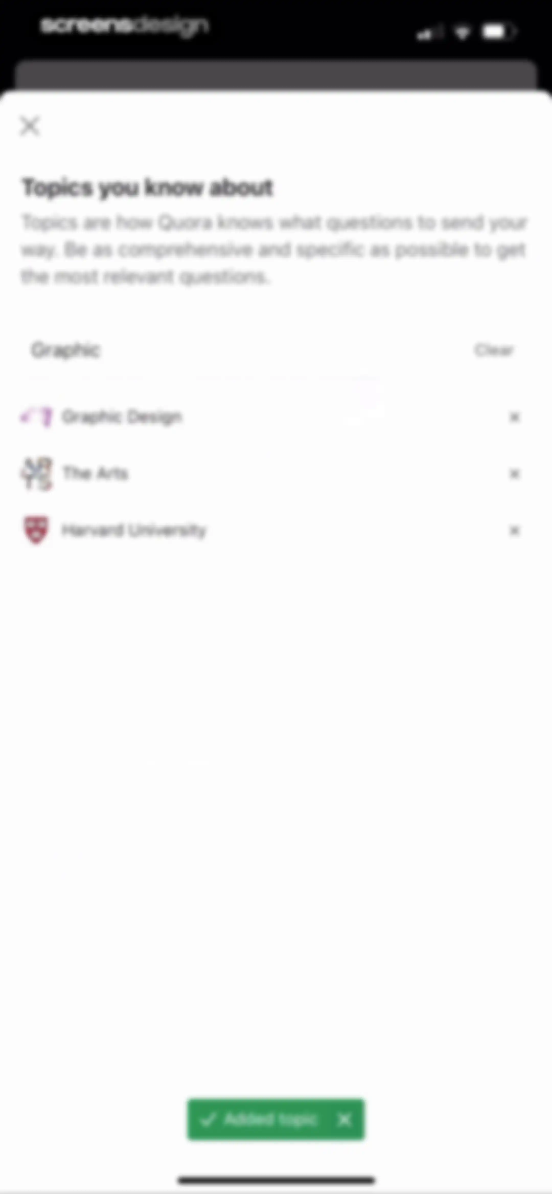 Quora screen 128
