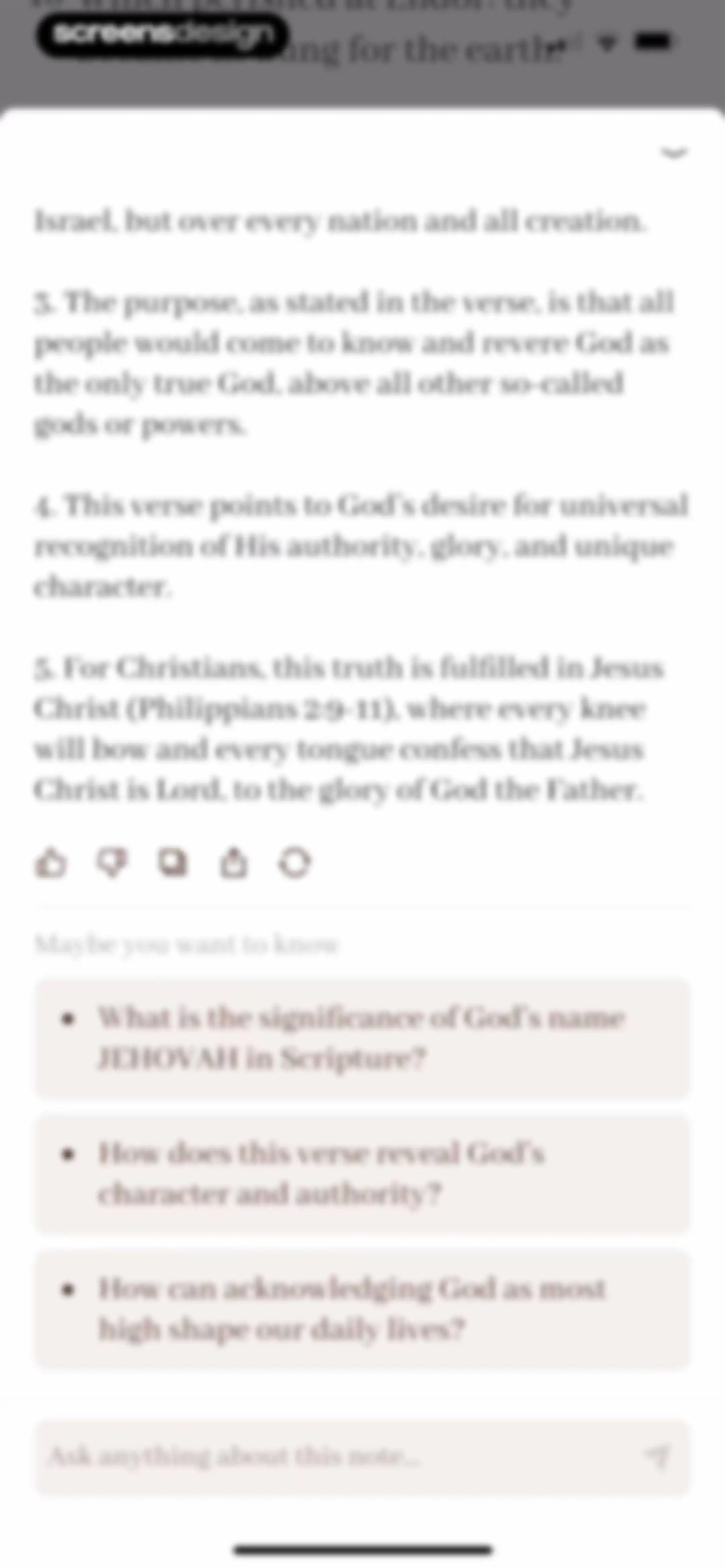 Bible Note: Sermon Notes screen 93