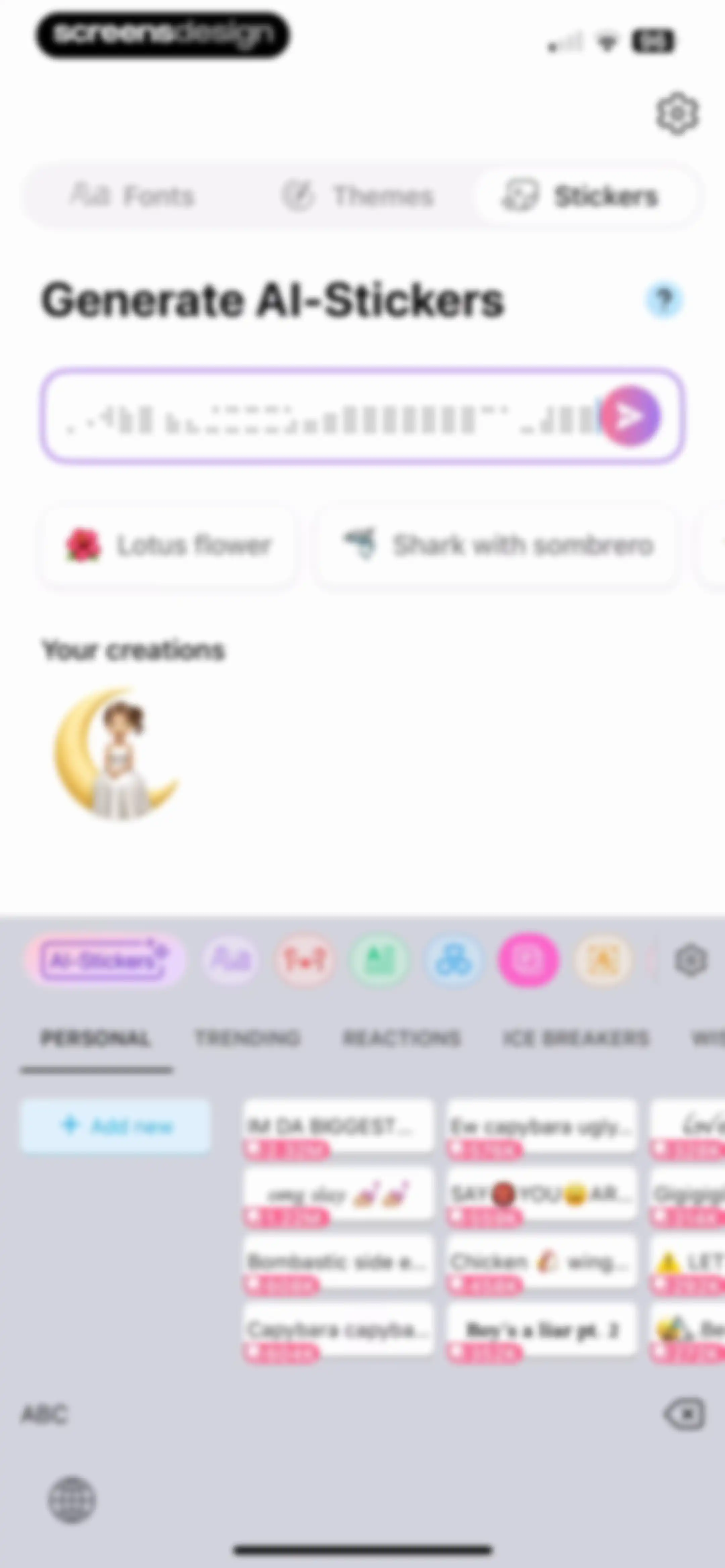 Fonts - AI Stickers screen 32