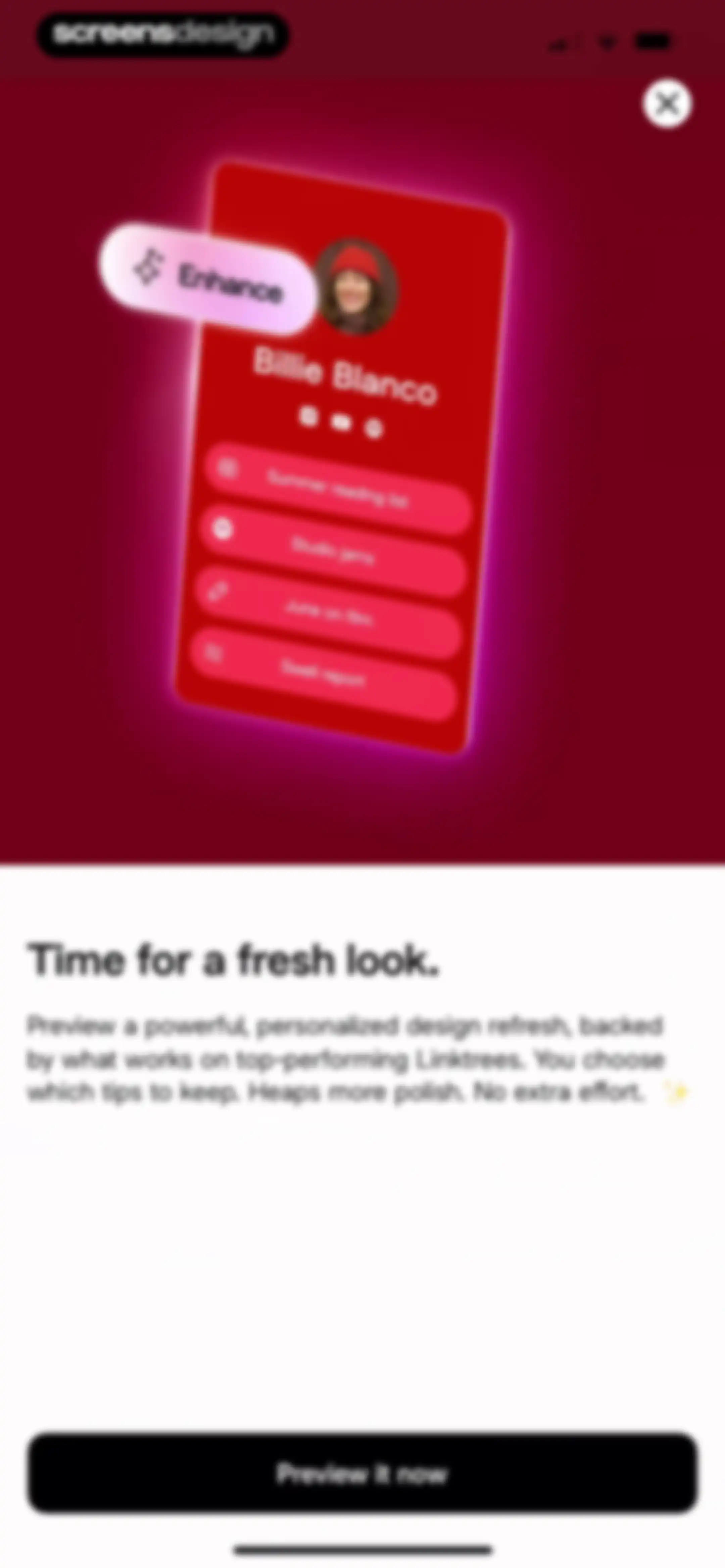 Linktree: Link in Bio Creator screen 113