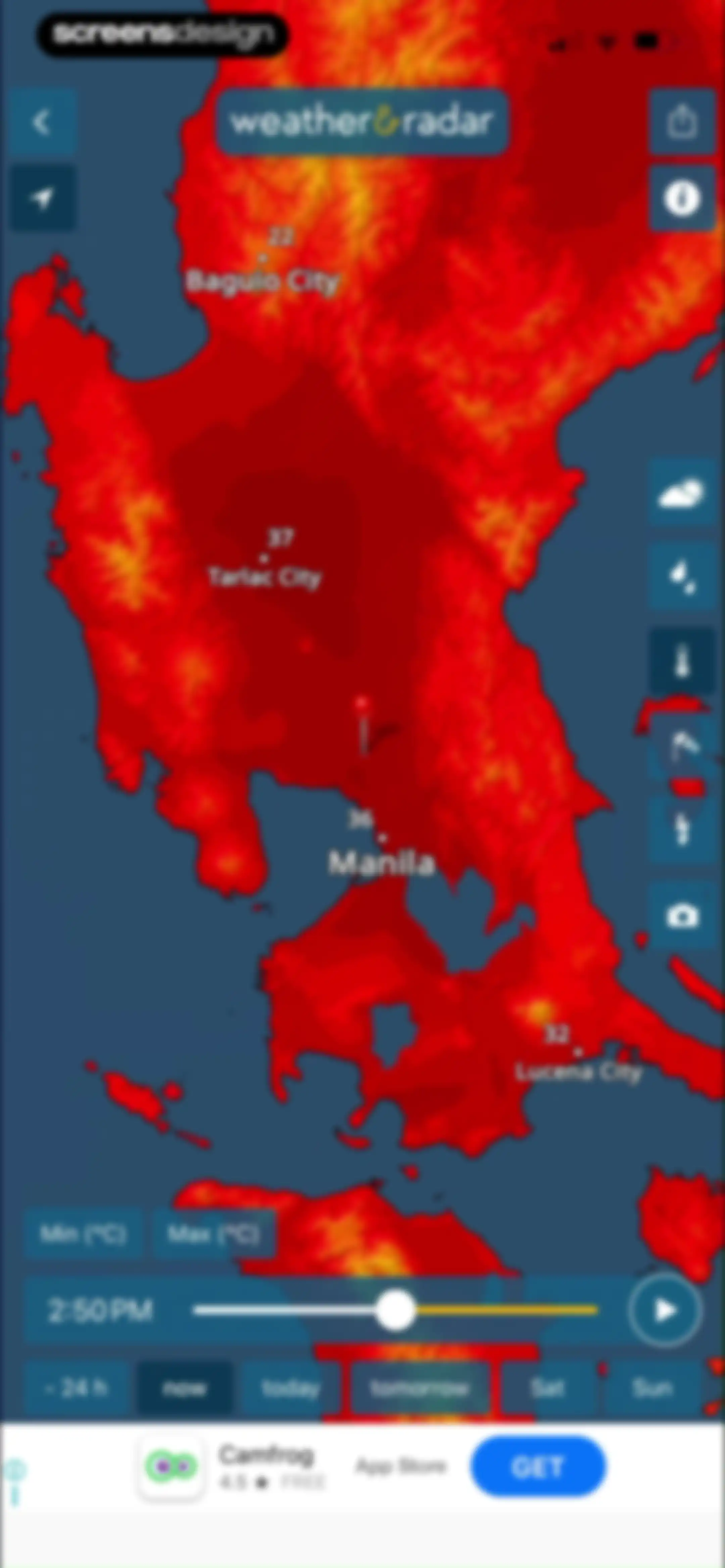 Weather & Radar screen 14