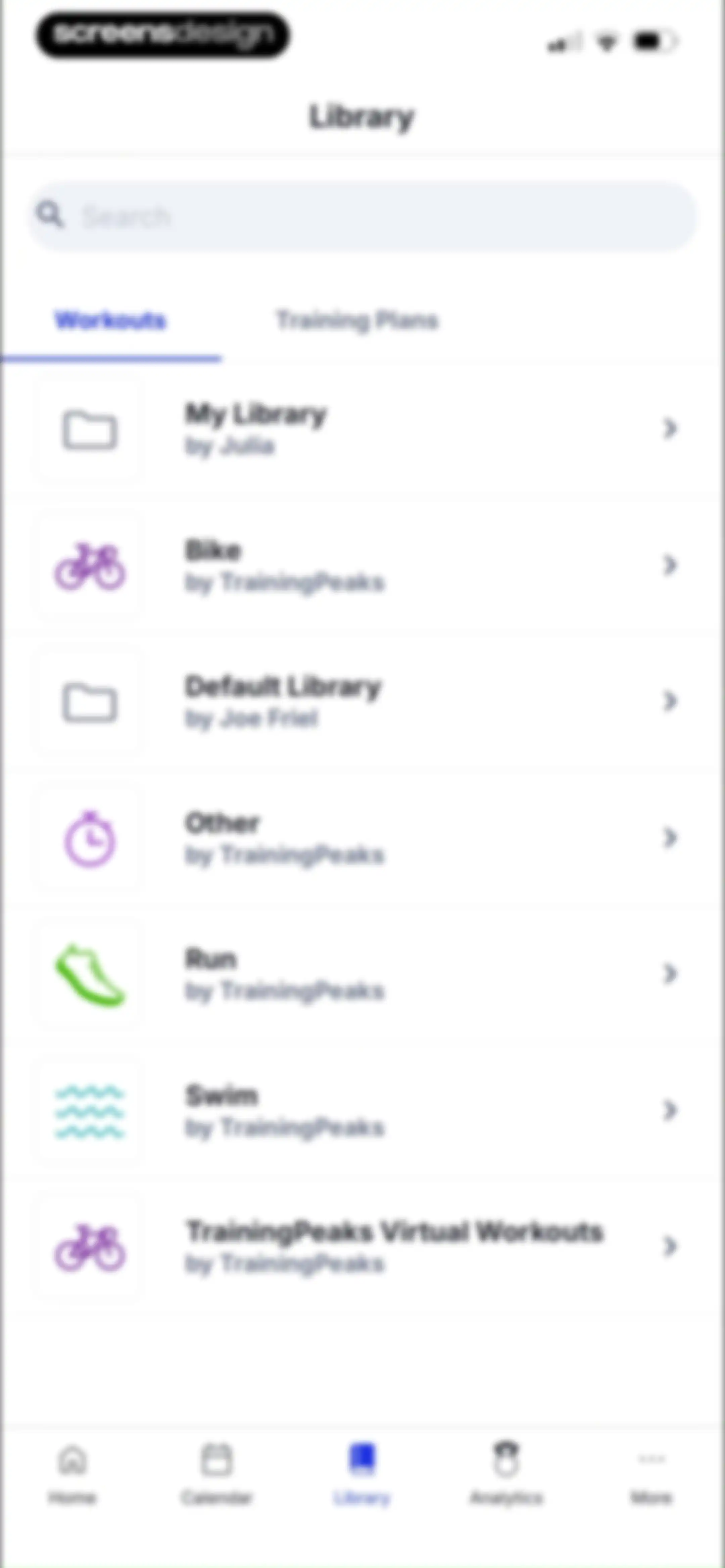 TrainingPeaks: Plan Train Lift screen 92