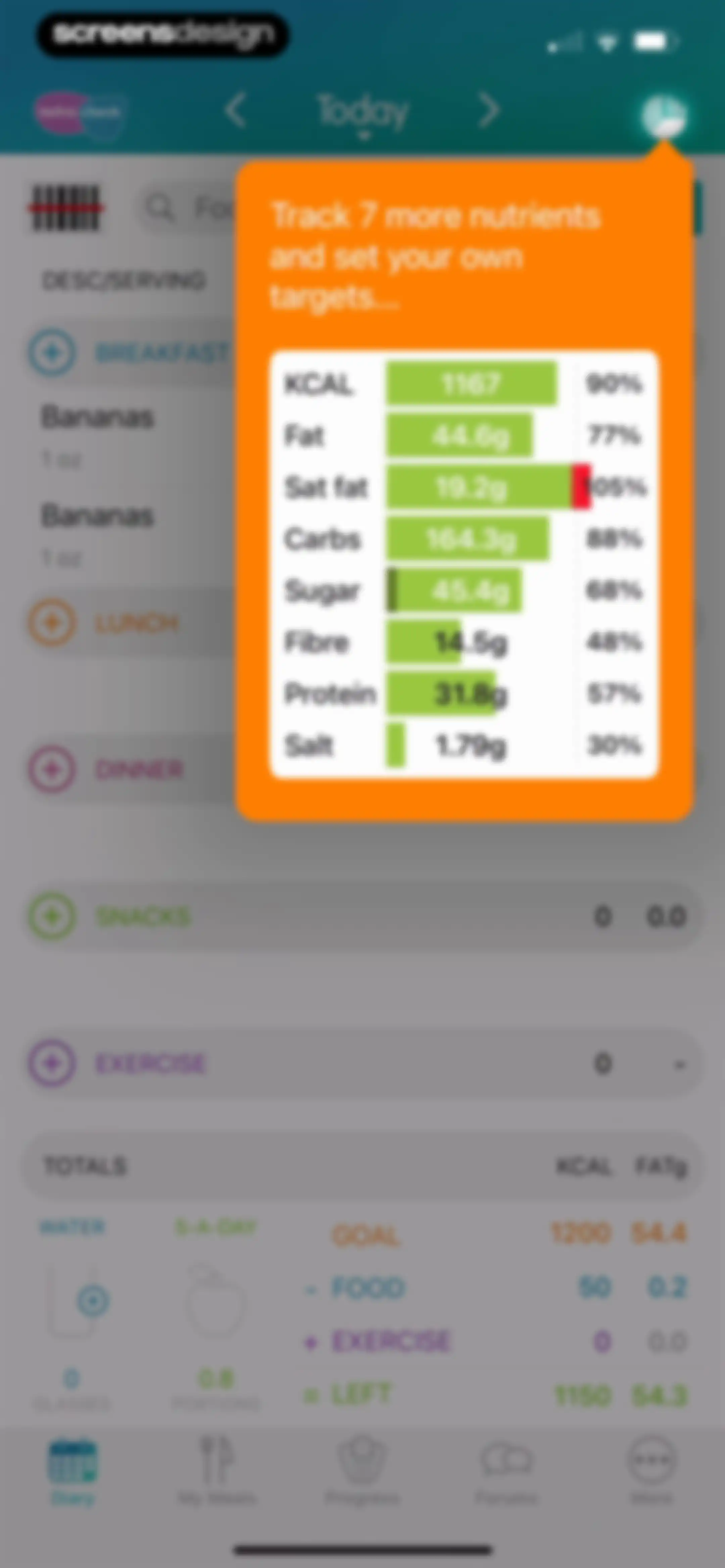 Calorie Counter + screen 35