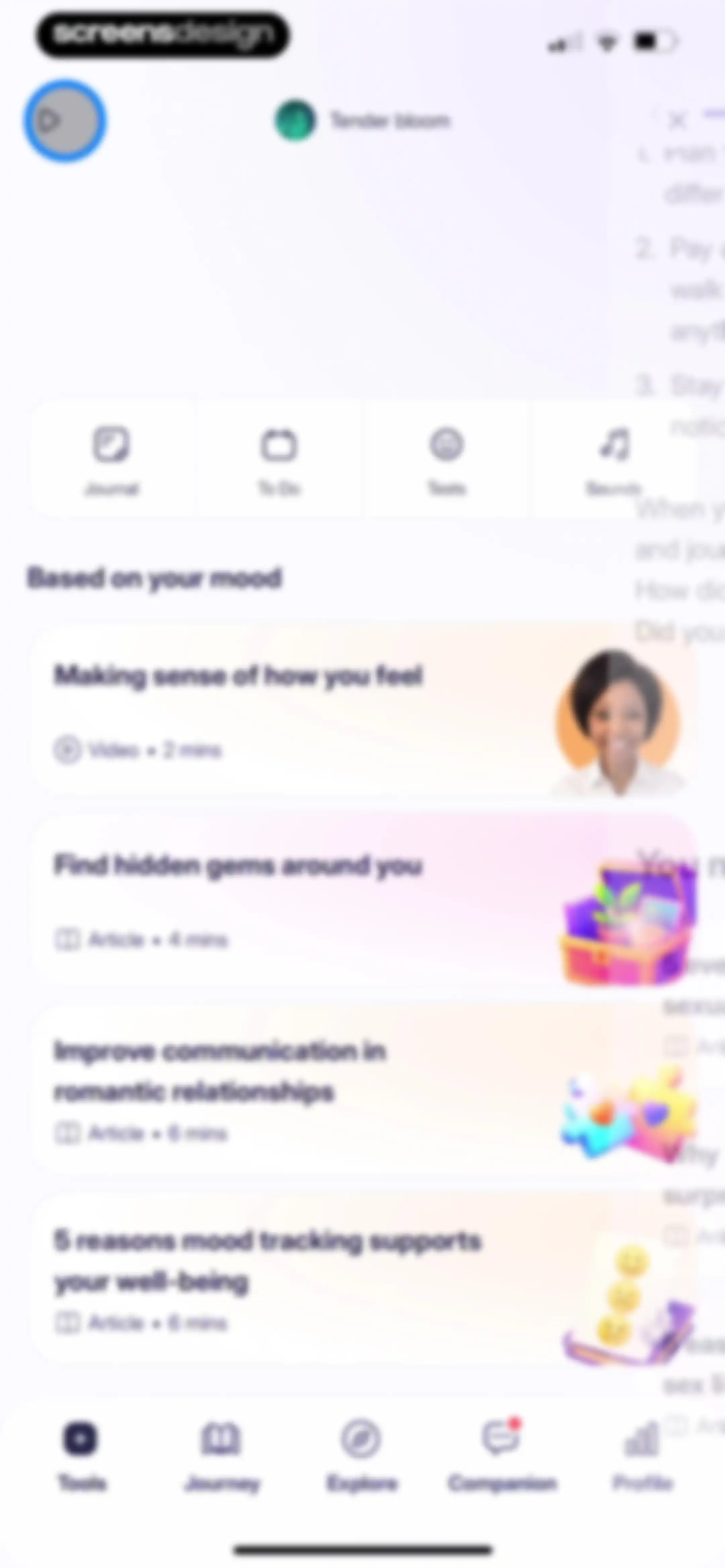 Liven: Discover yourself screen 129