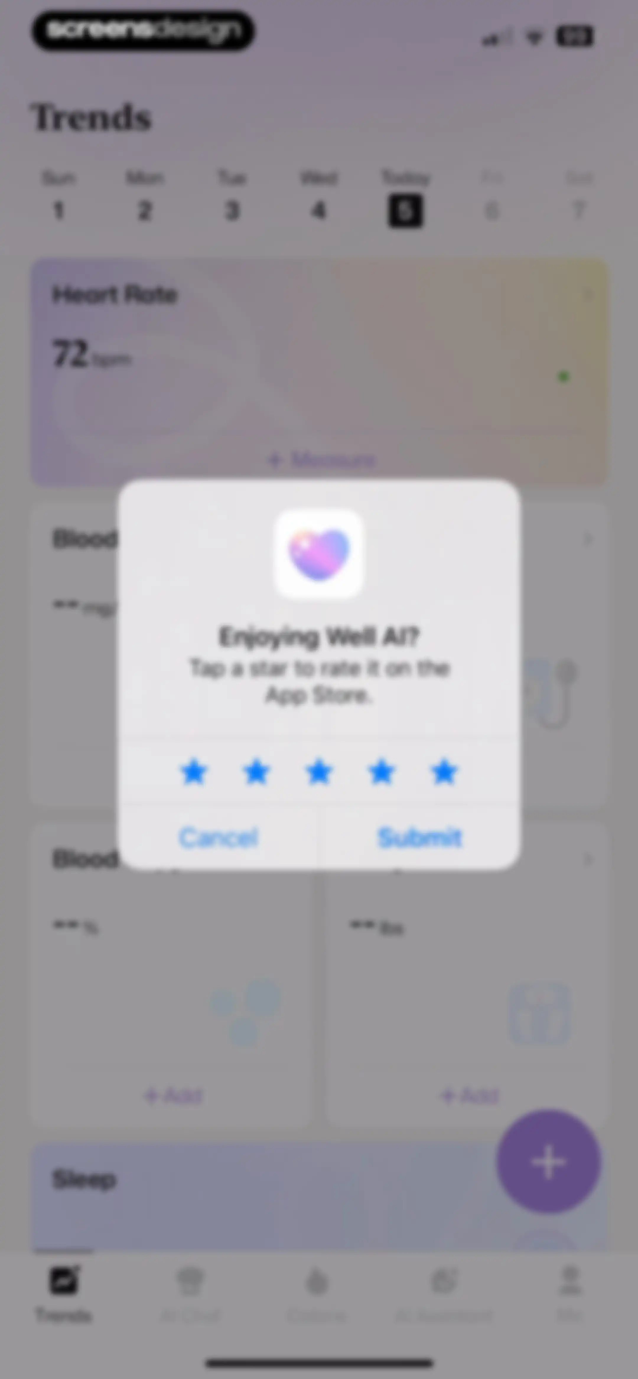 Well AI: Improve Well-being screen 25