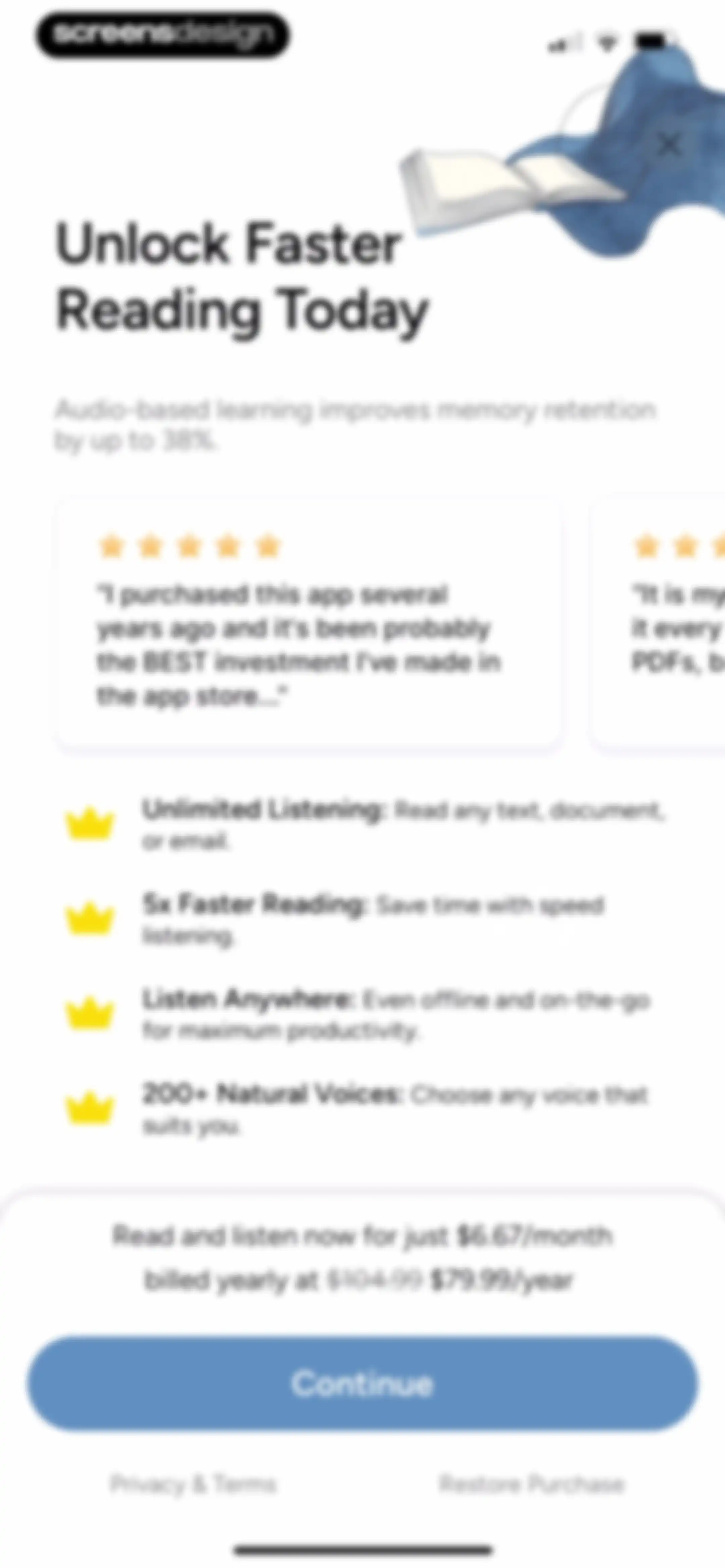 Voice Dream - Natural Reader screen 4
