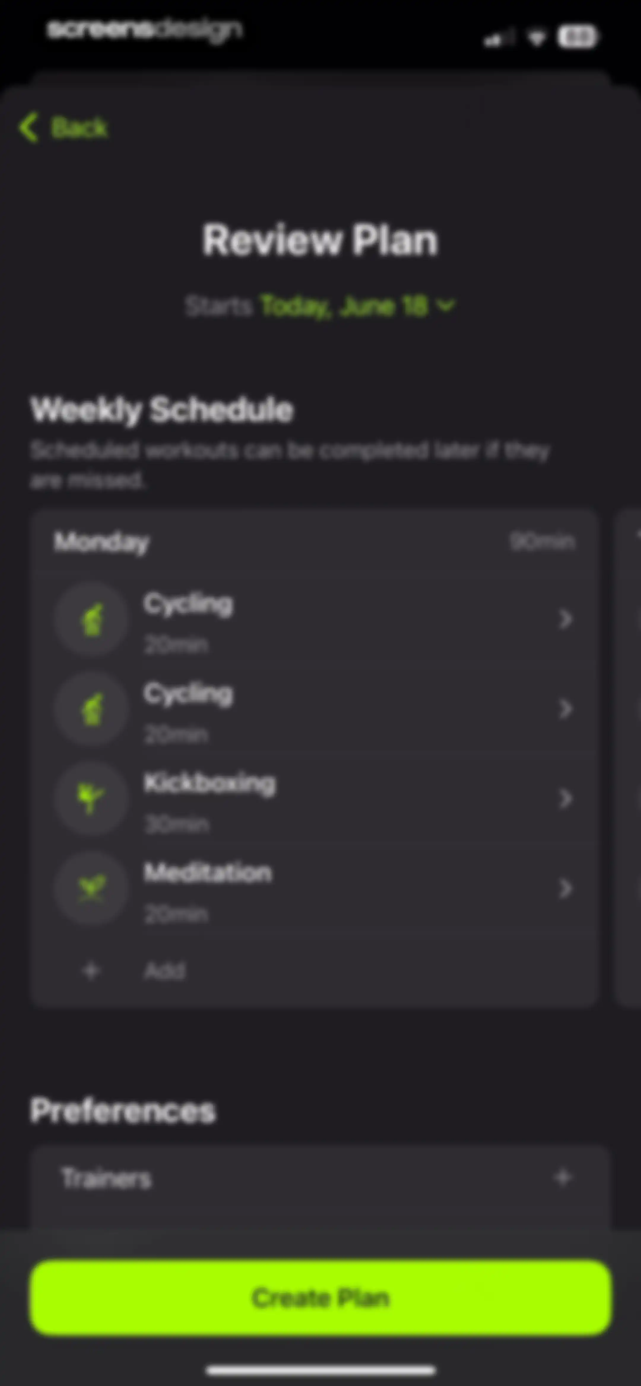 Apple Fitness screen 132