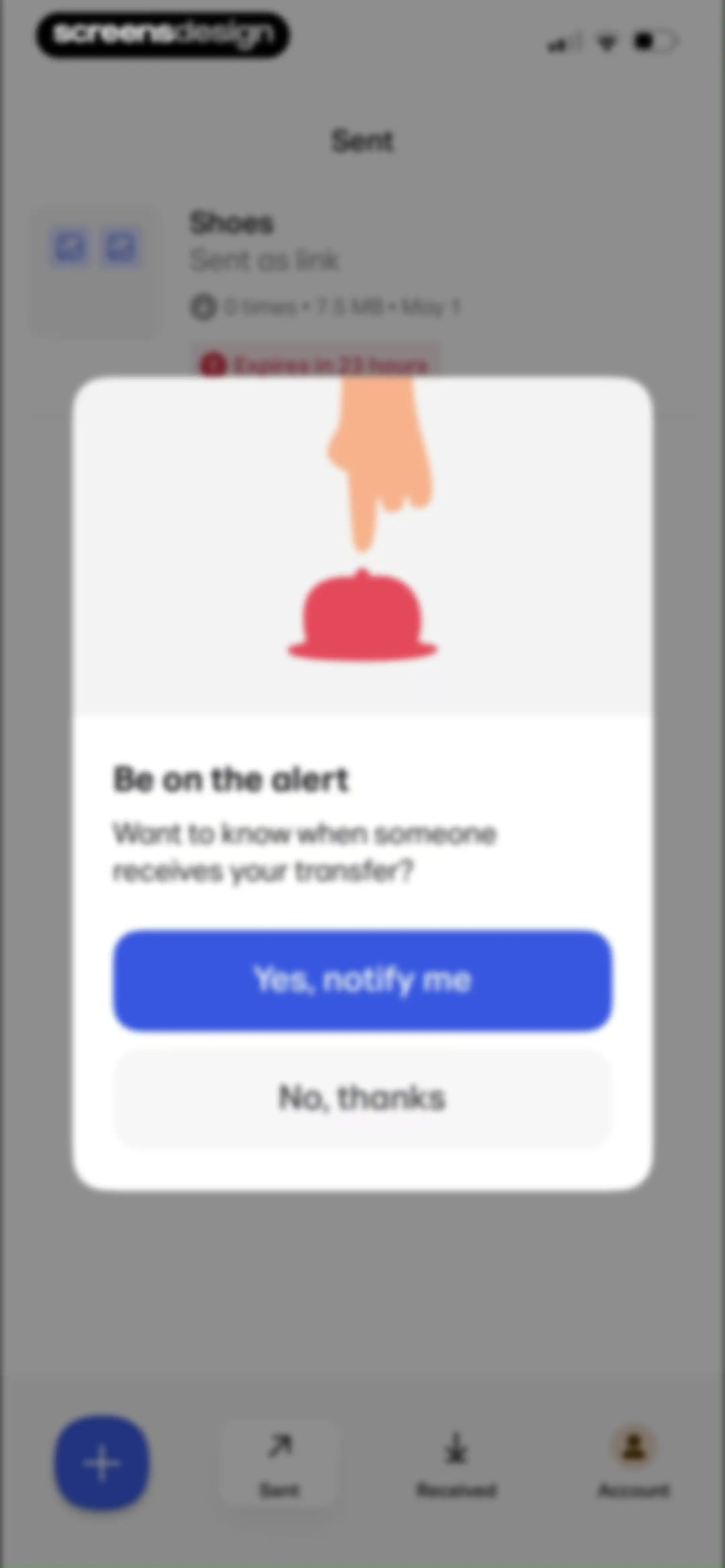 WeTransfer: Transfer Files screen 26