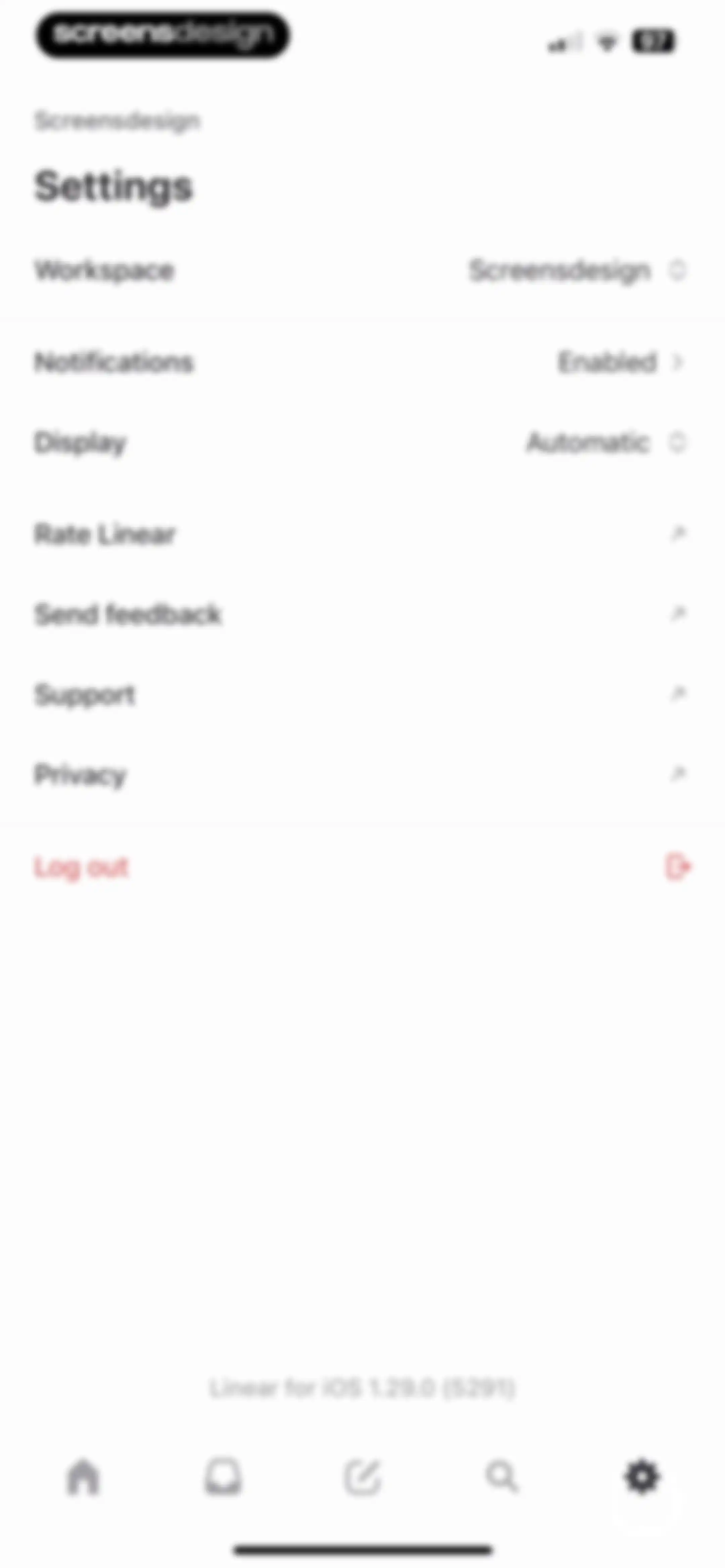 Linear Mobile screen 78