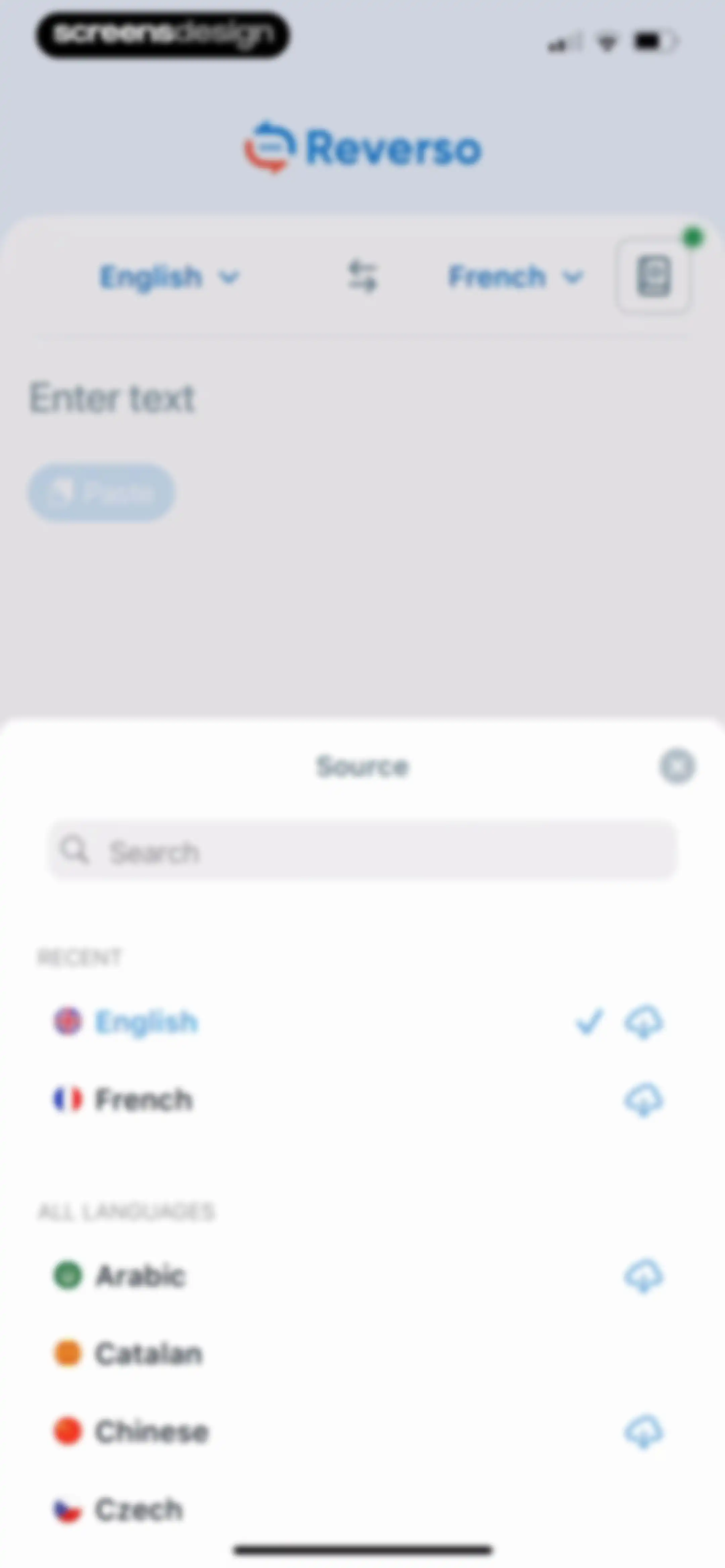 Reverso translate and learn screen 16