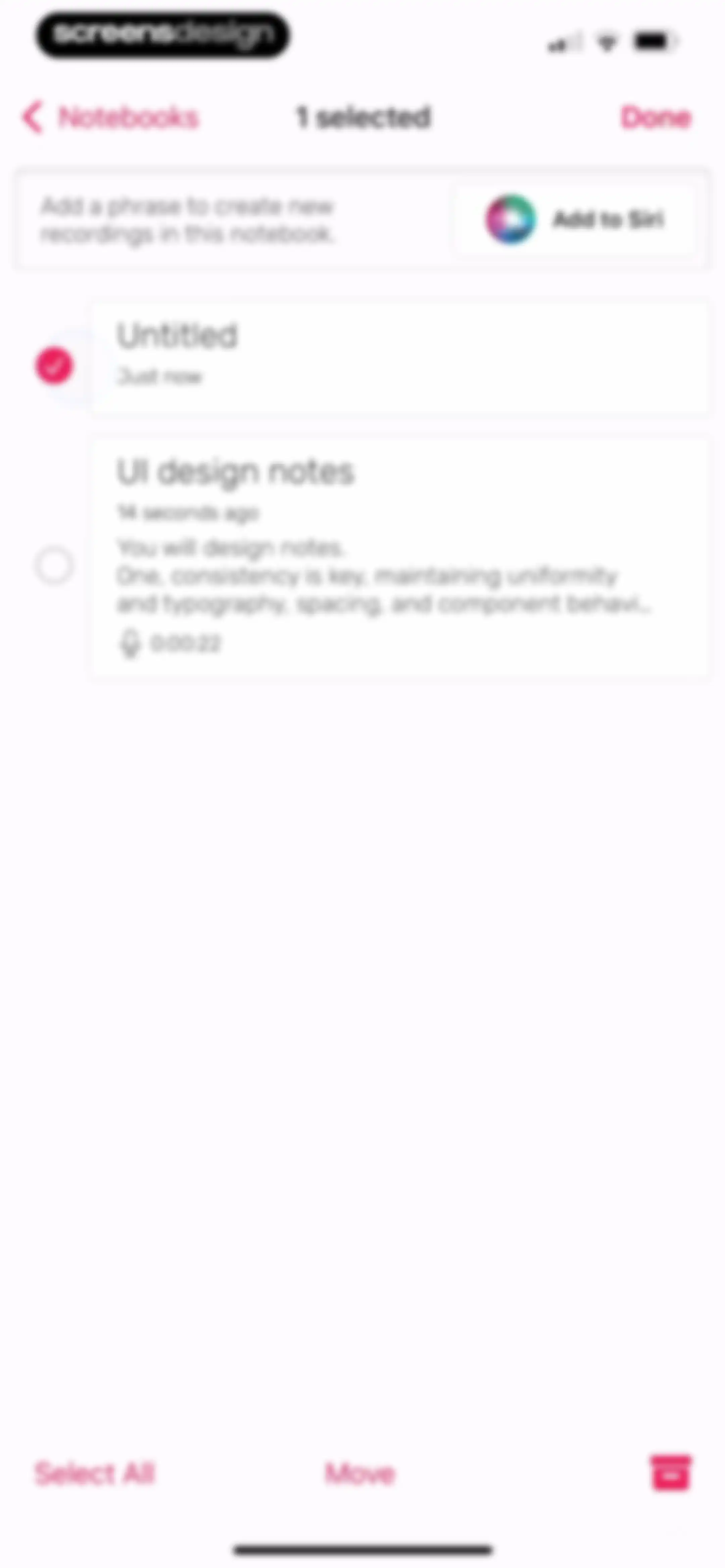Noted: Record & AI Transcribe screen 85