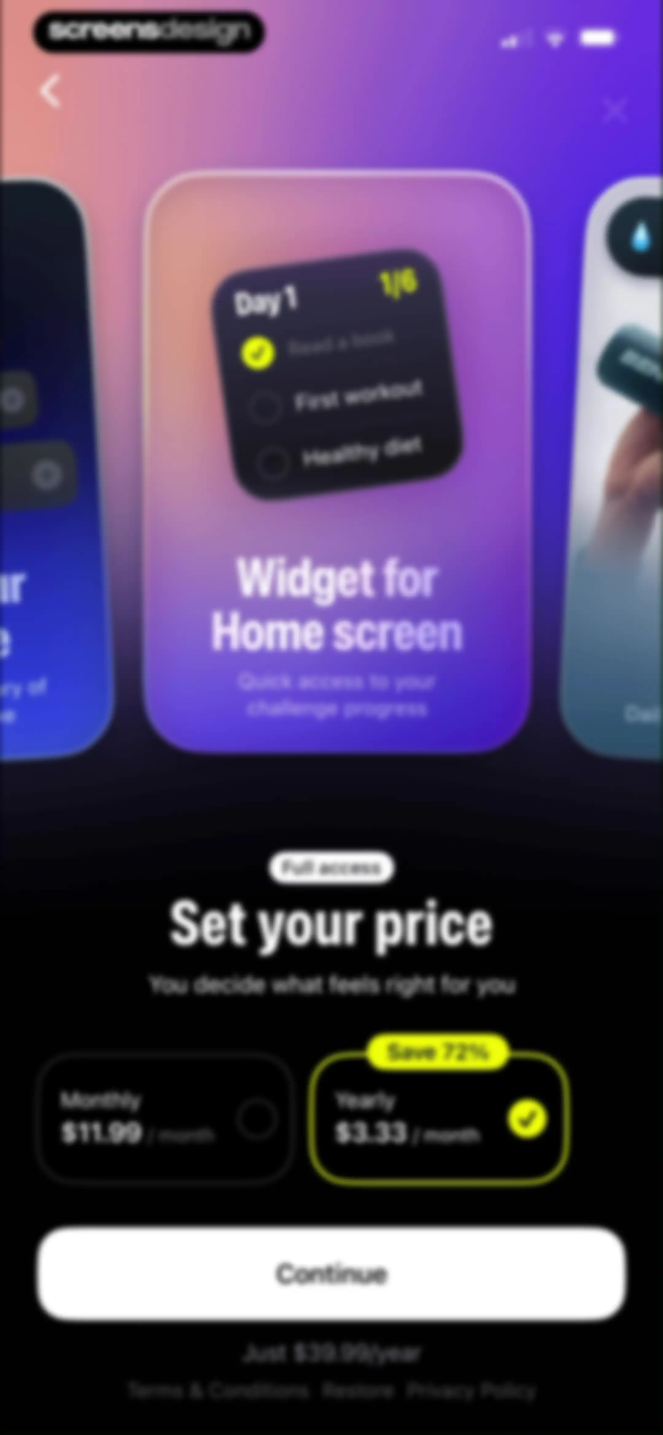 75 Days Challenge Tough & Soft screen 35