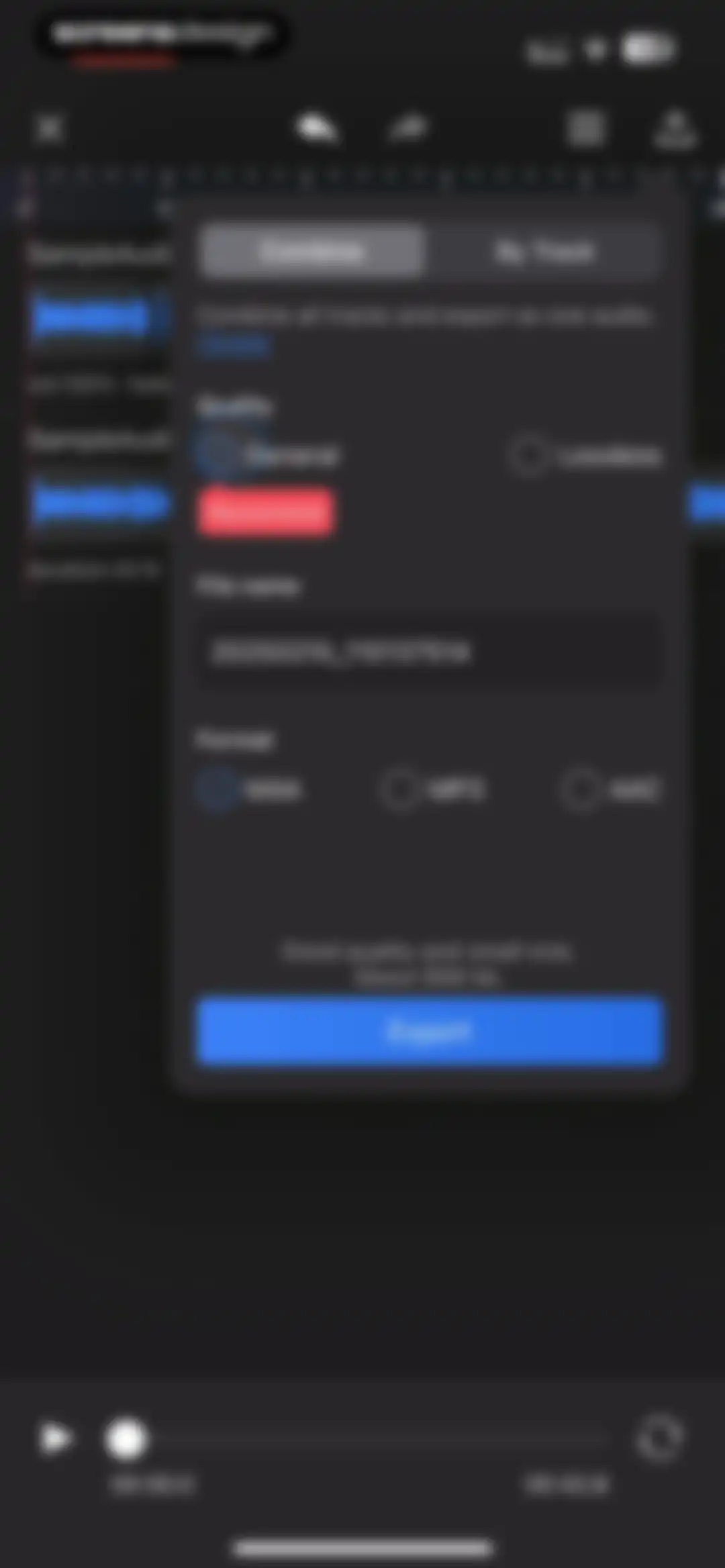 Audio Editor - Music editor screen 33