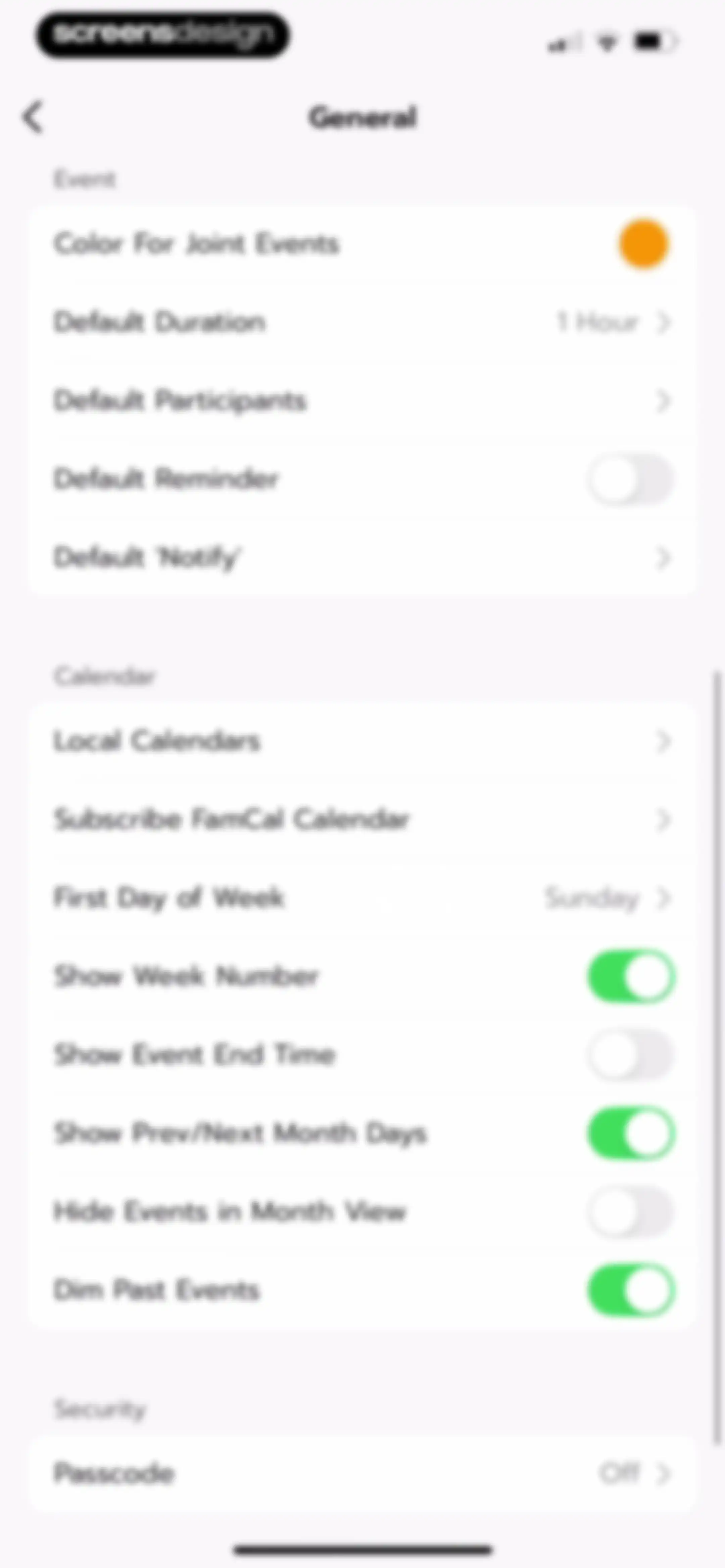 Shared Family Calendar: FamCal screen 85