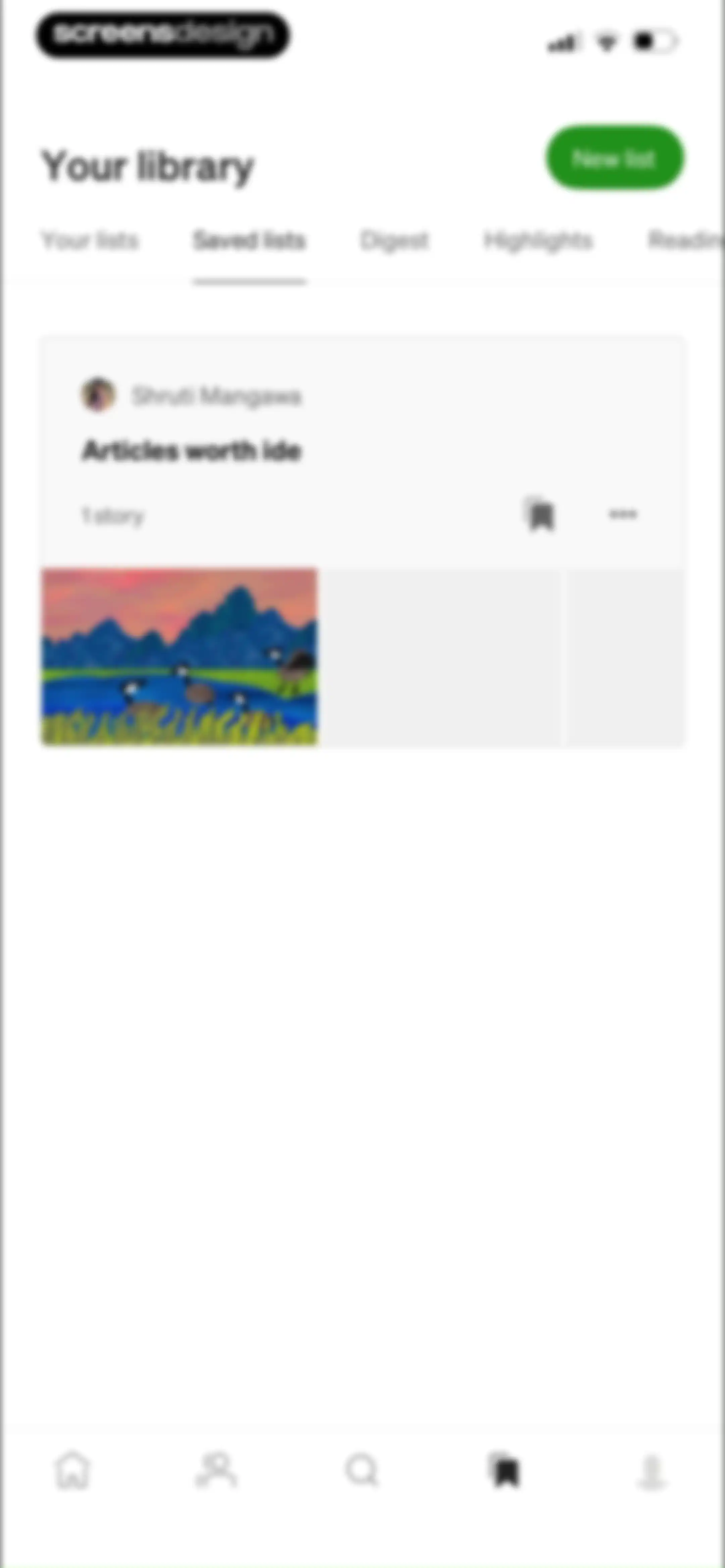 Medium: Read & Write Stories screen 98