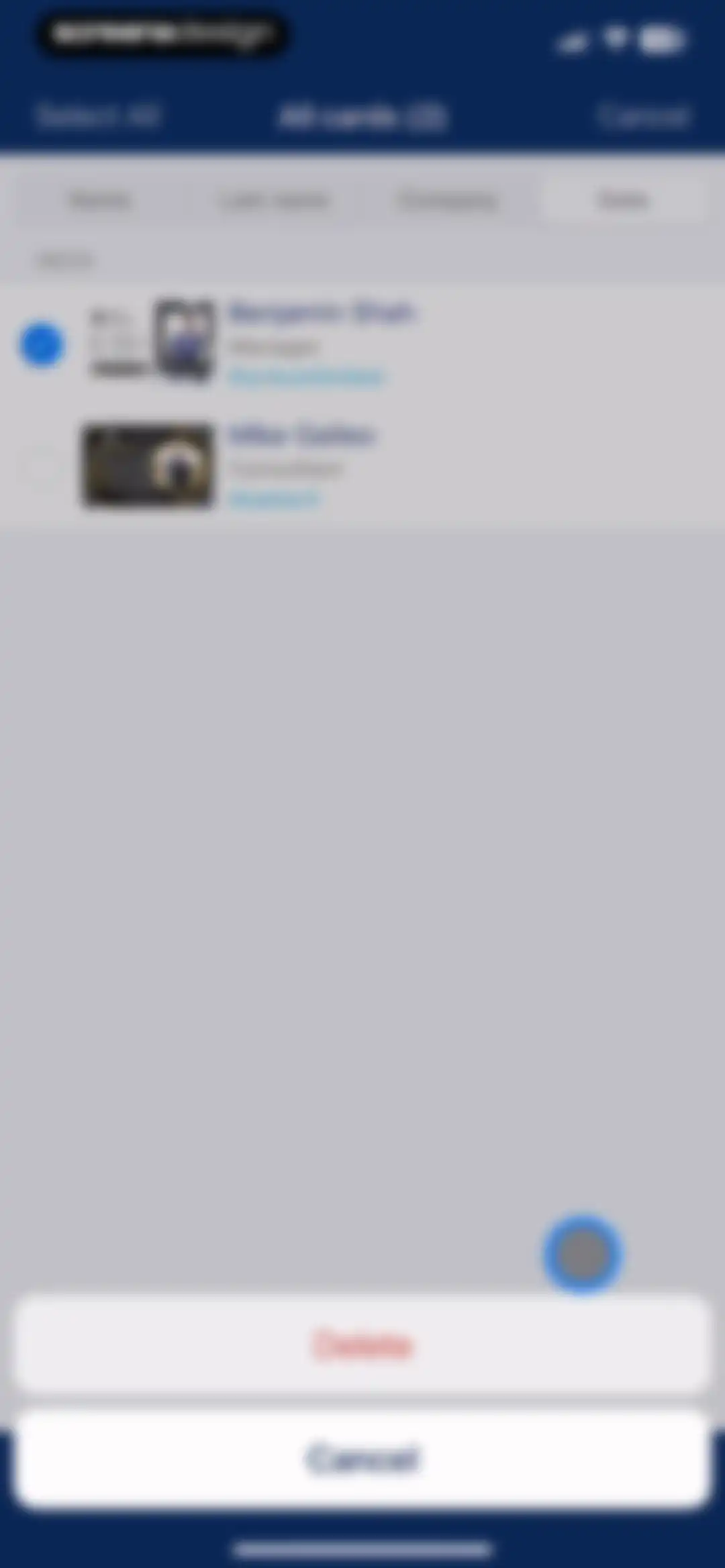 Business Card Reader screen 35