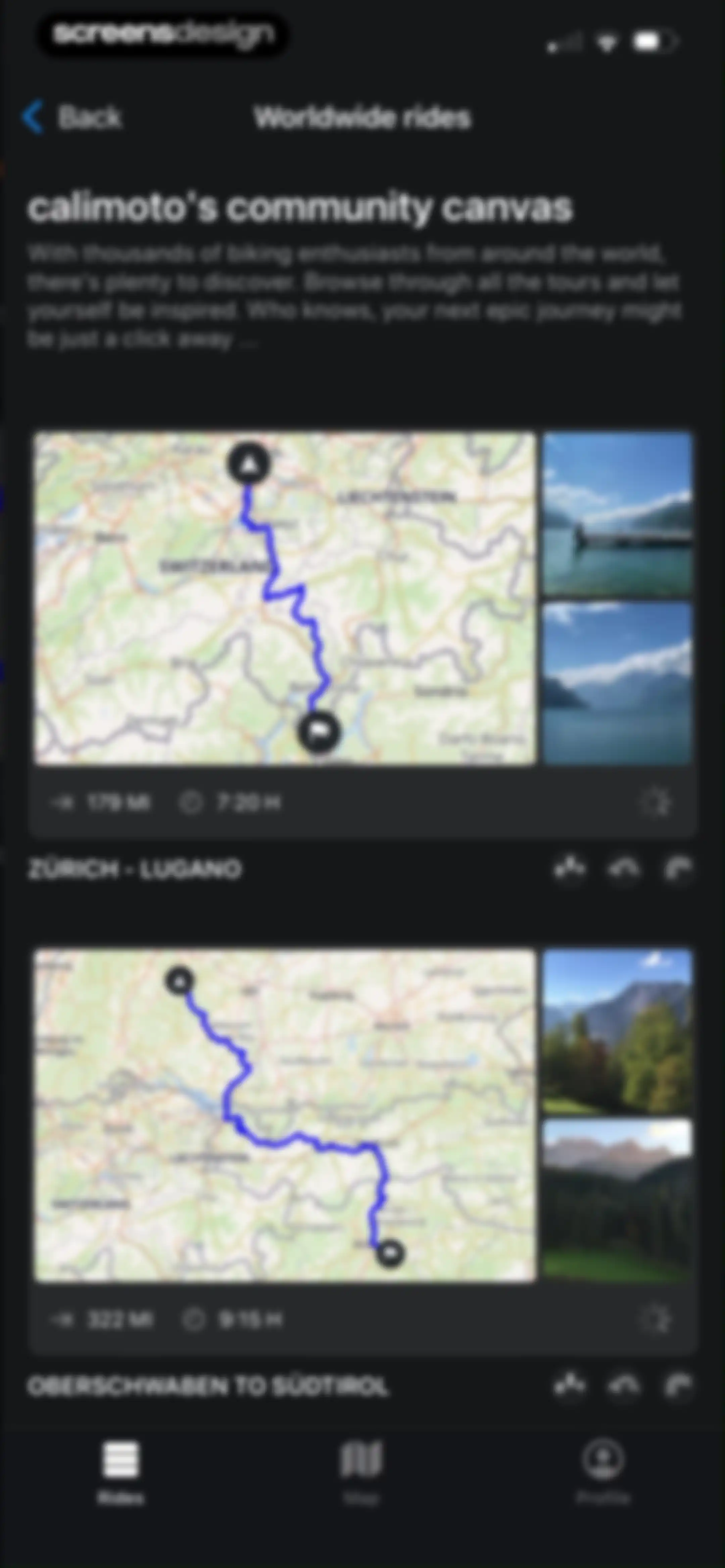 calimoto Motorcycle Navigation screen 85