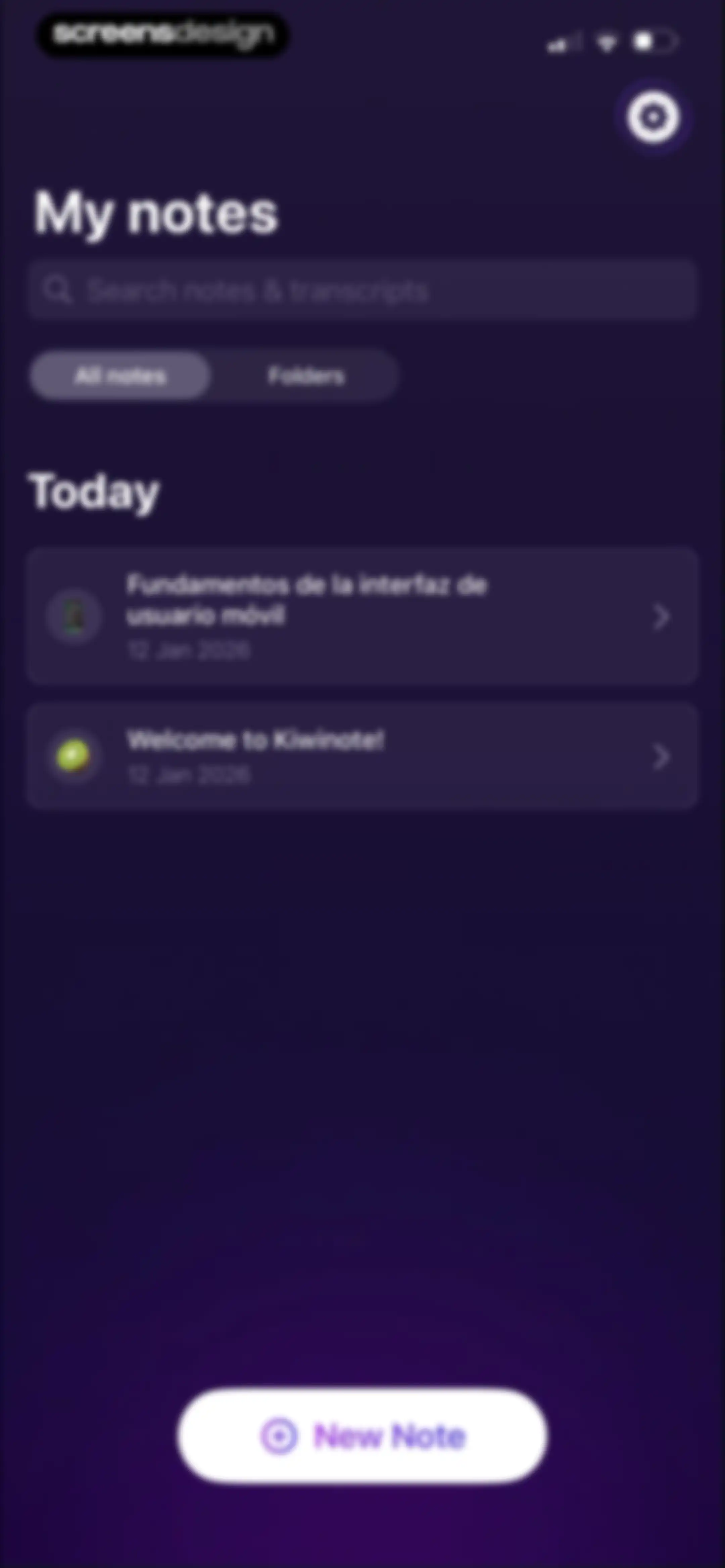 Kiwi AI - Notetaker screen 44