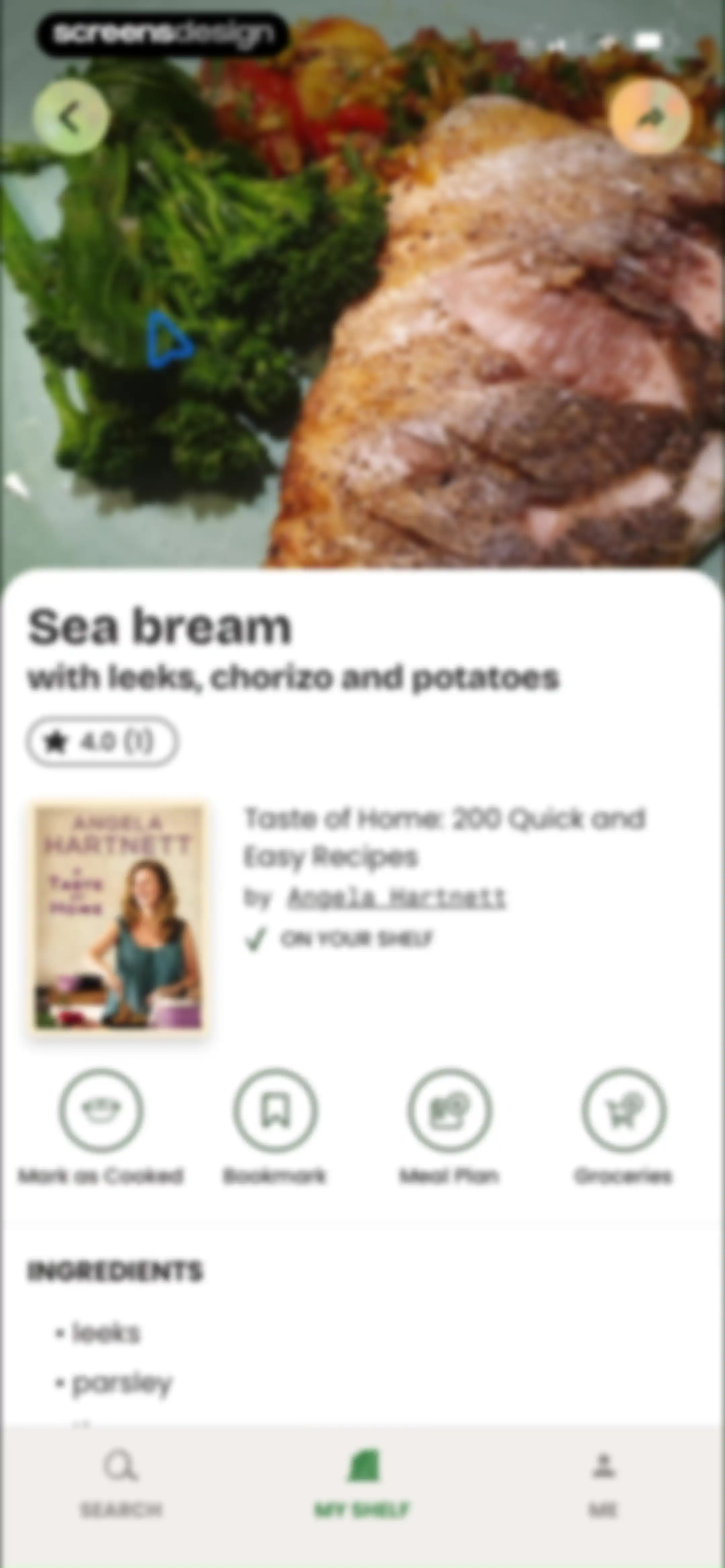 CookShelf: Search Cookbooks screen 45