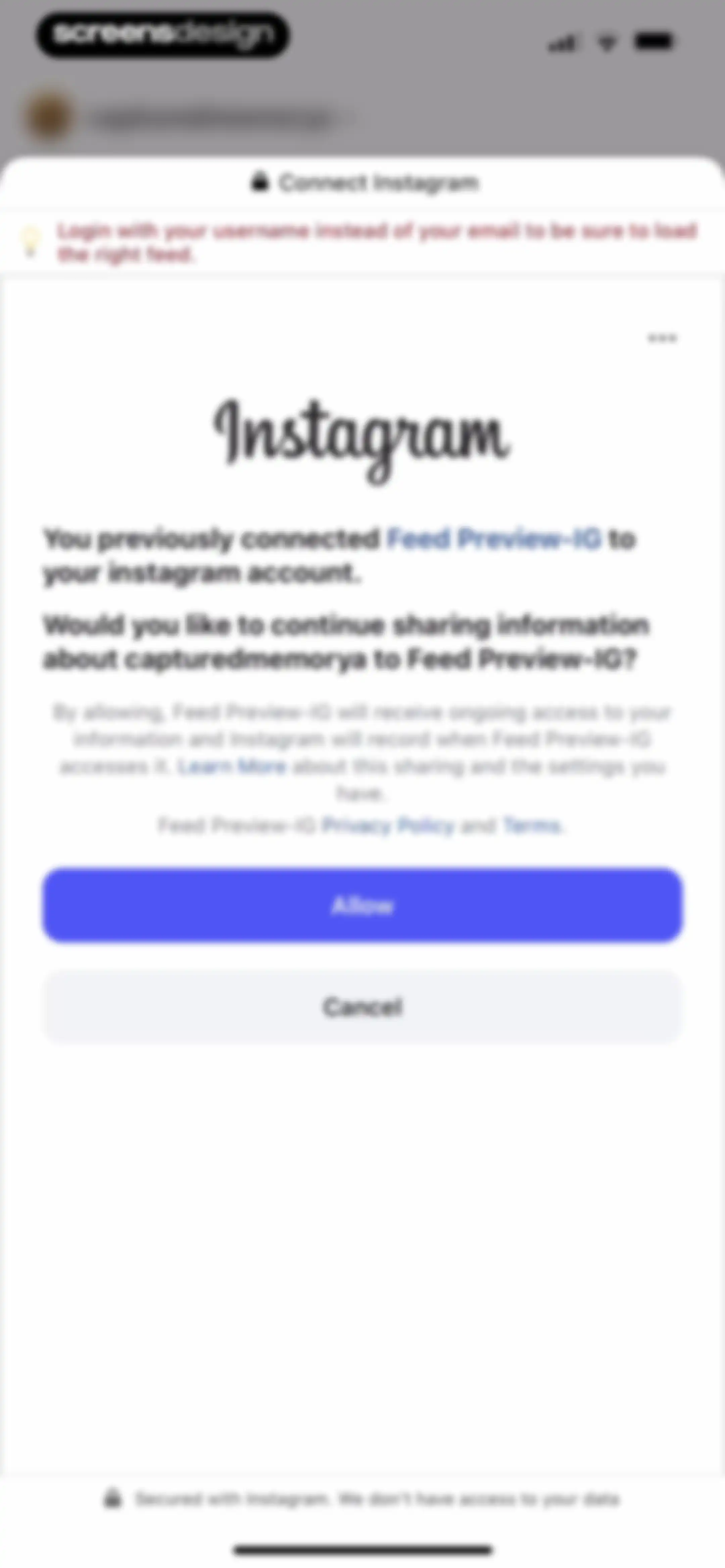 Feed Preview: Planner for IG screen 94