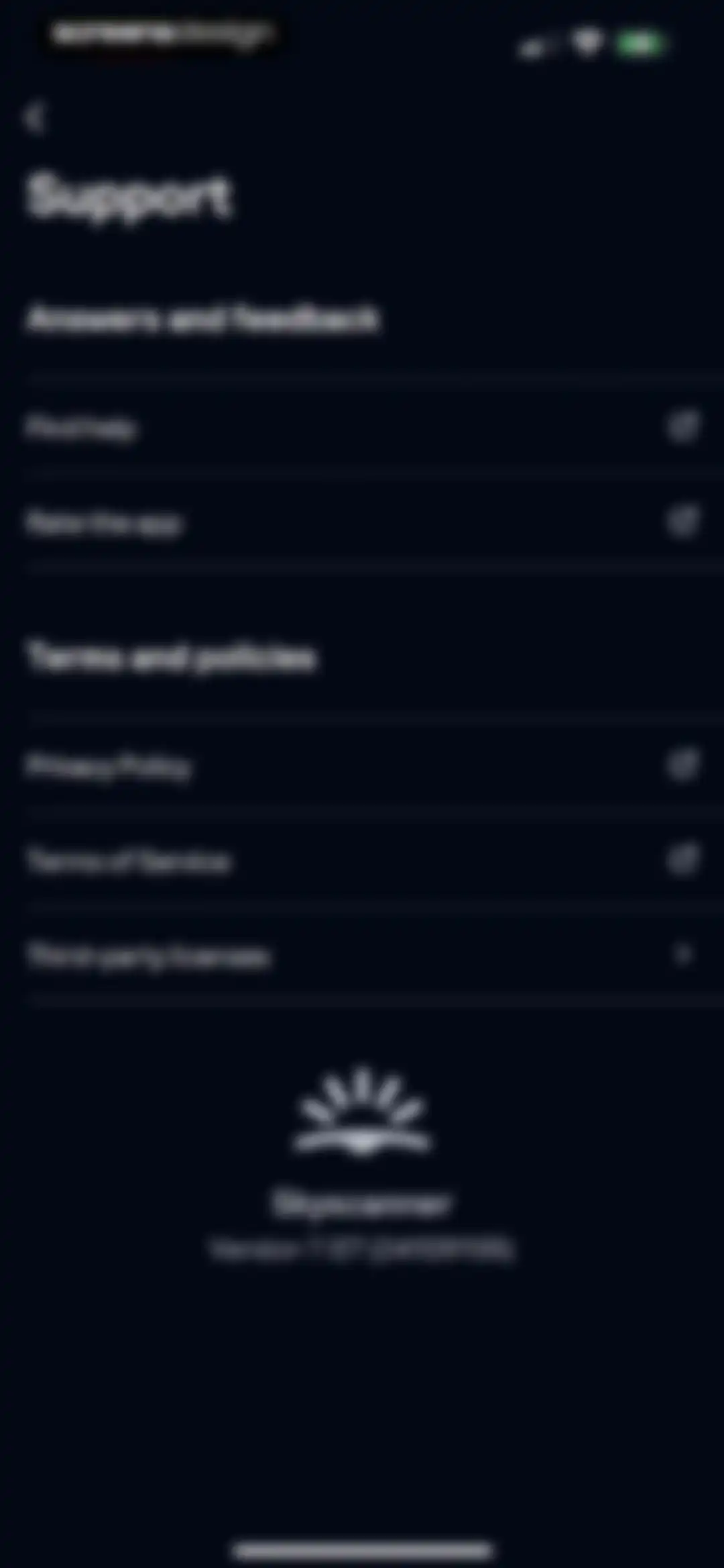Skyscanner Flights & Travel screen 107