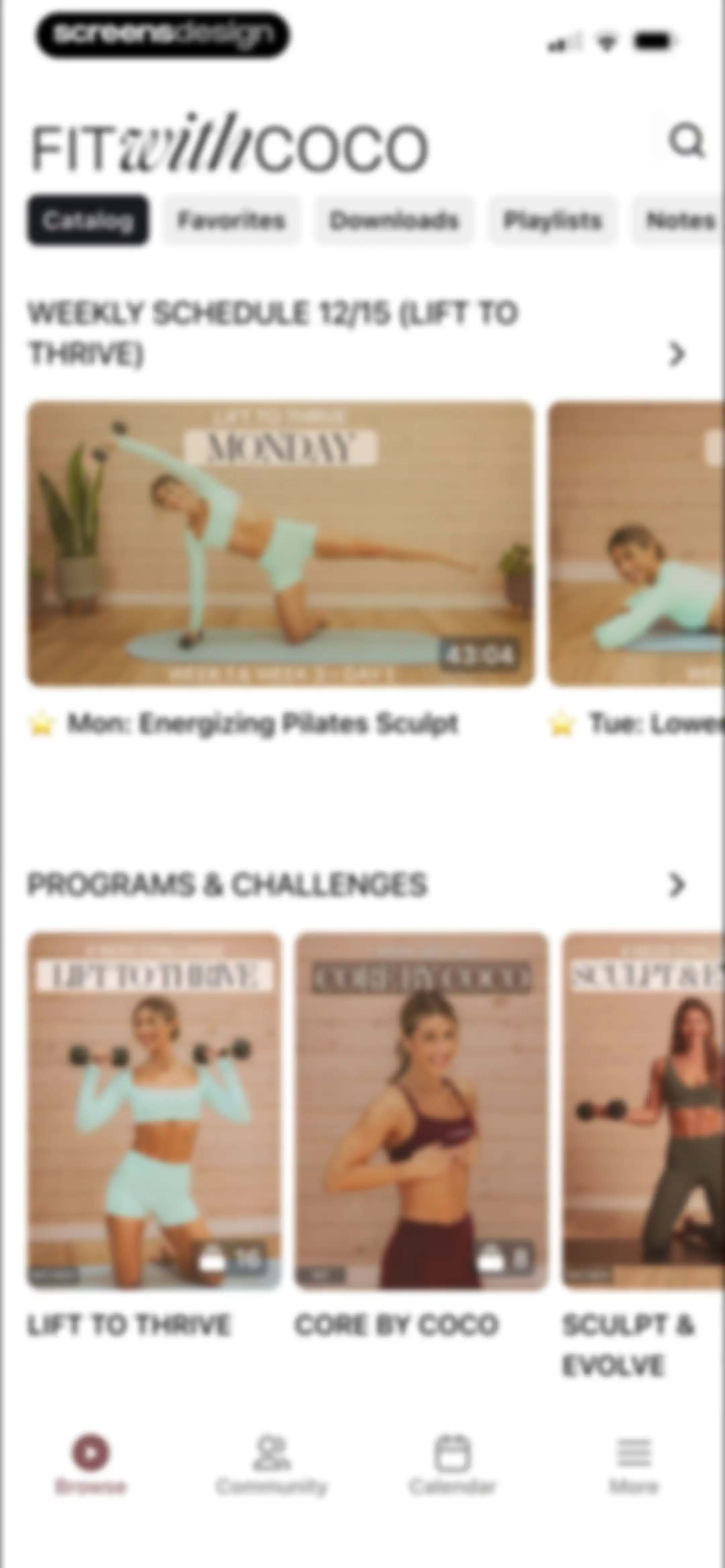 Fit with Coco screen 6