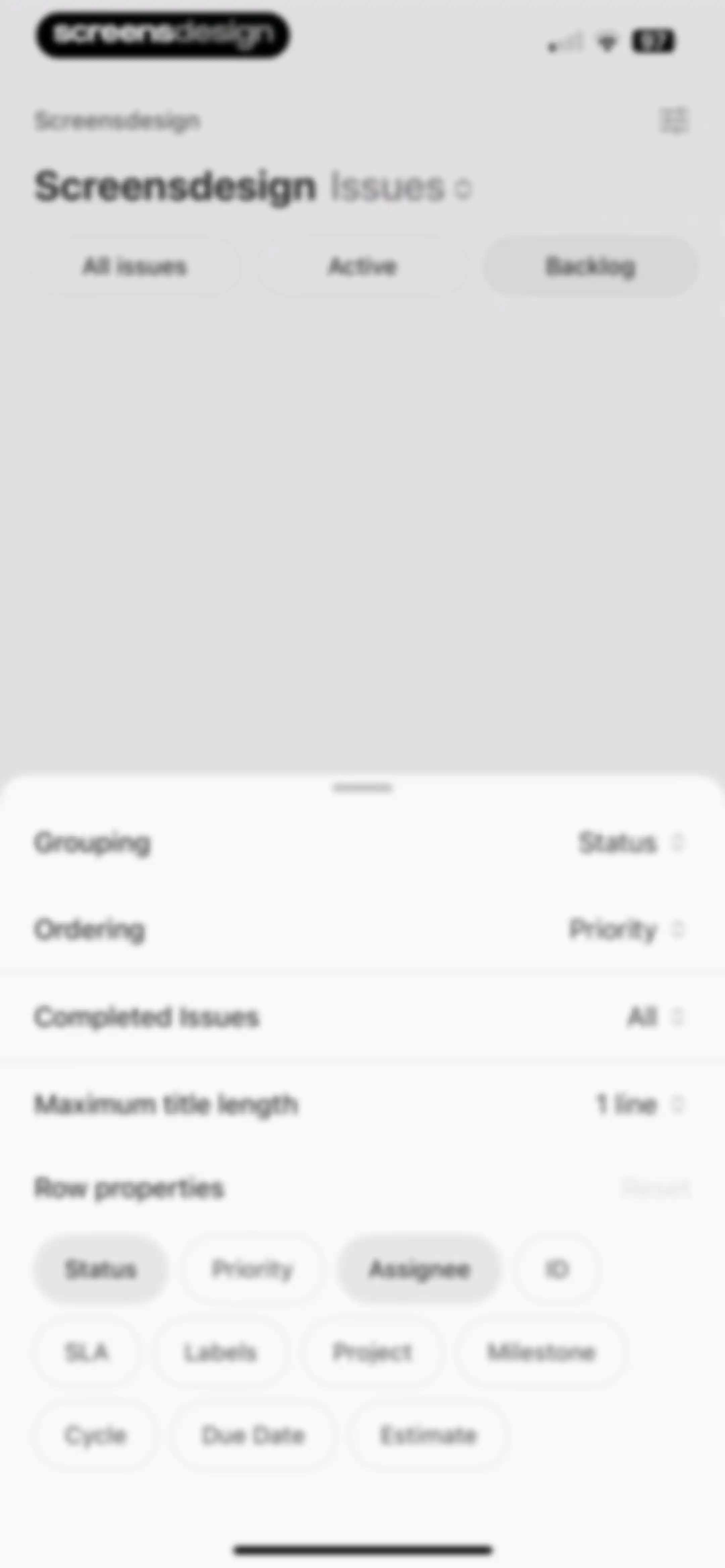 Linear Mobile screen 70