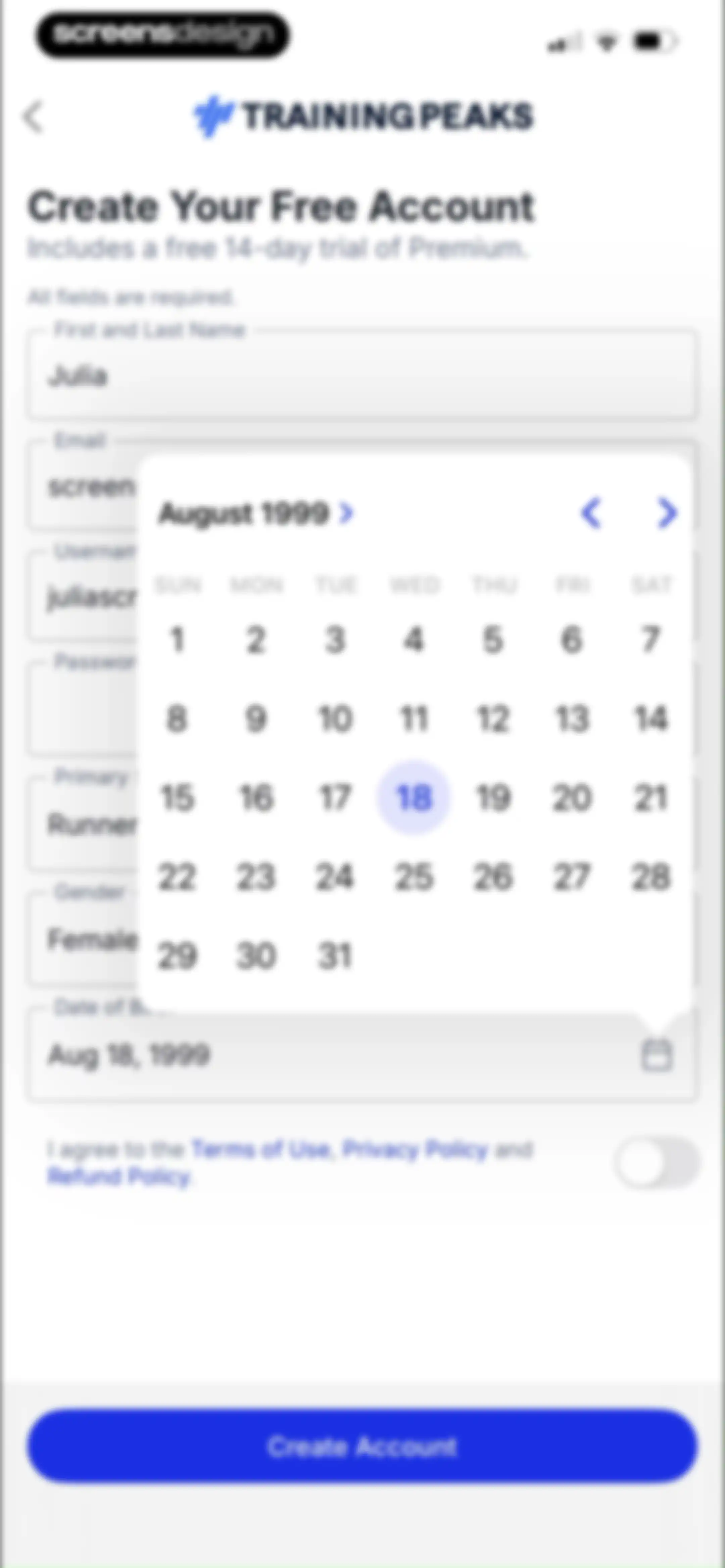 TrainingPeaks: Plan Train Lift screen 9