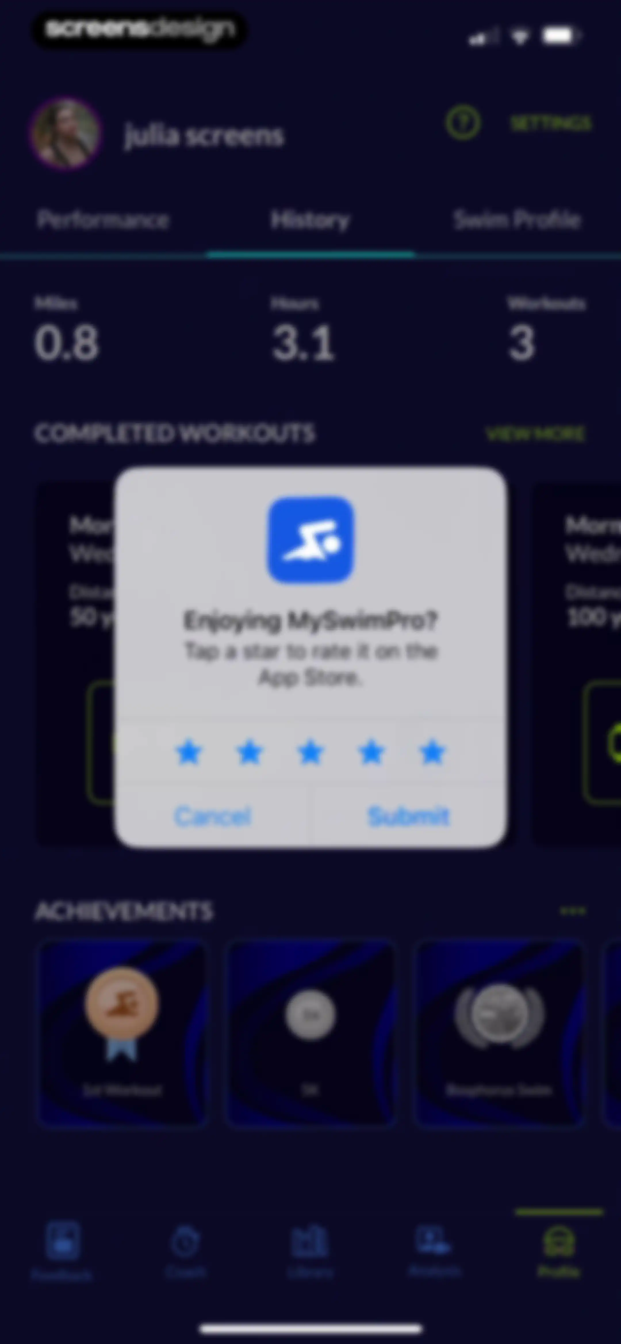 MySwimPro: #1 Swim Workout App screen 163