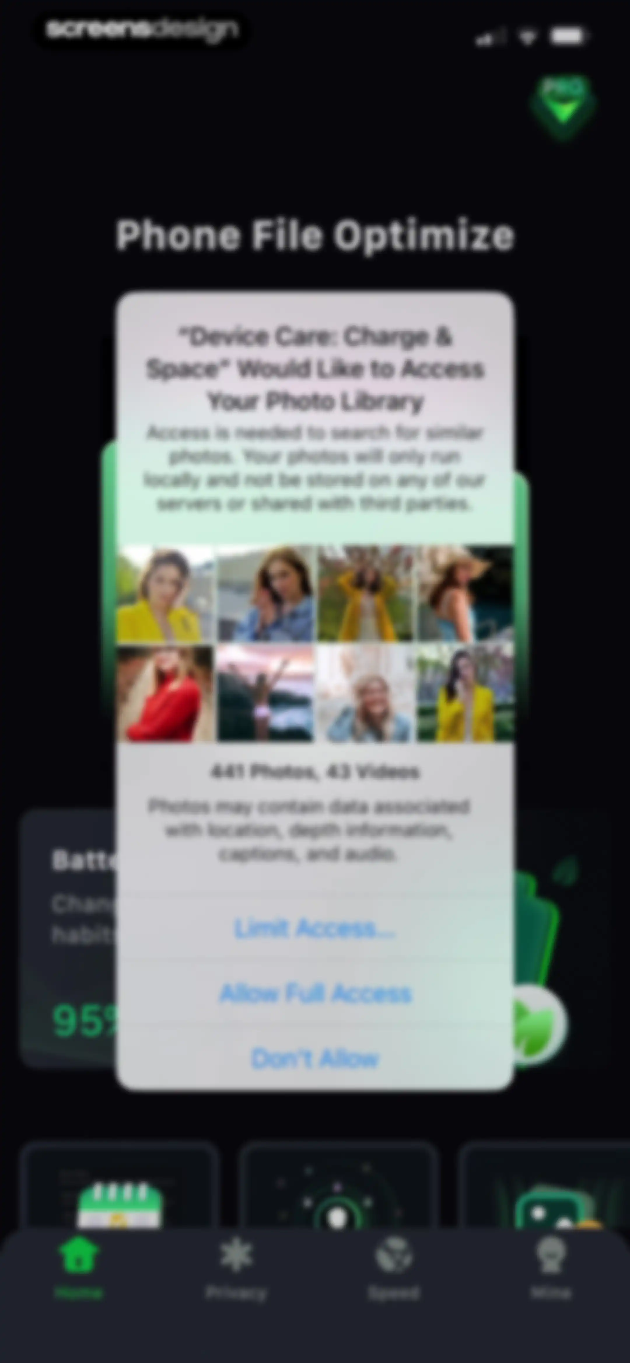 Device Care: Storage & Battery screen 9