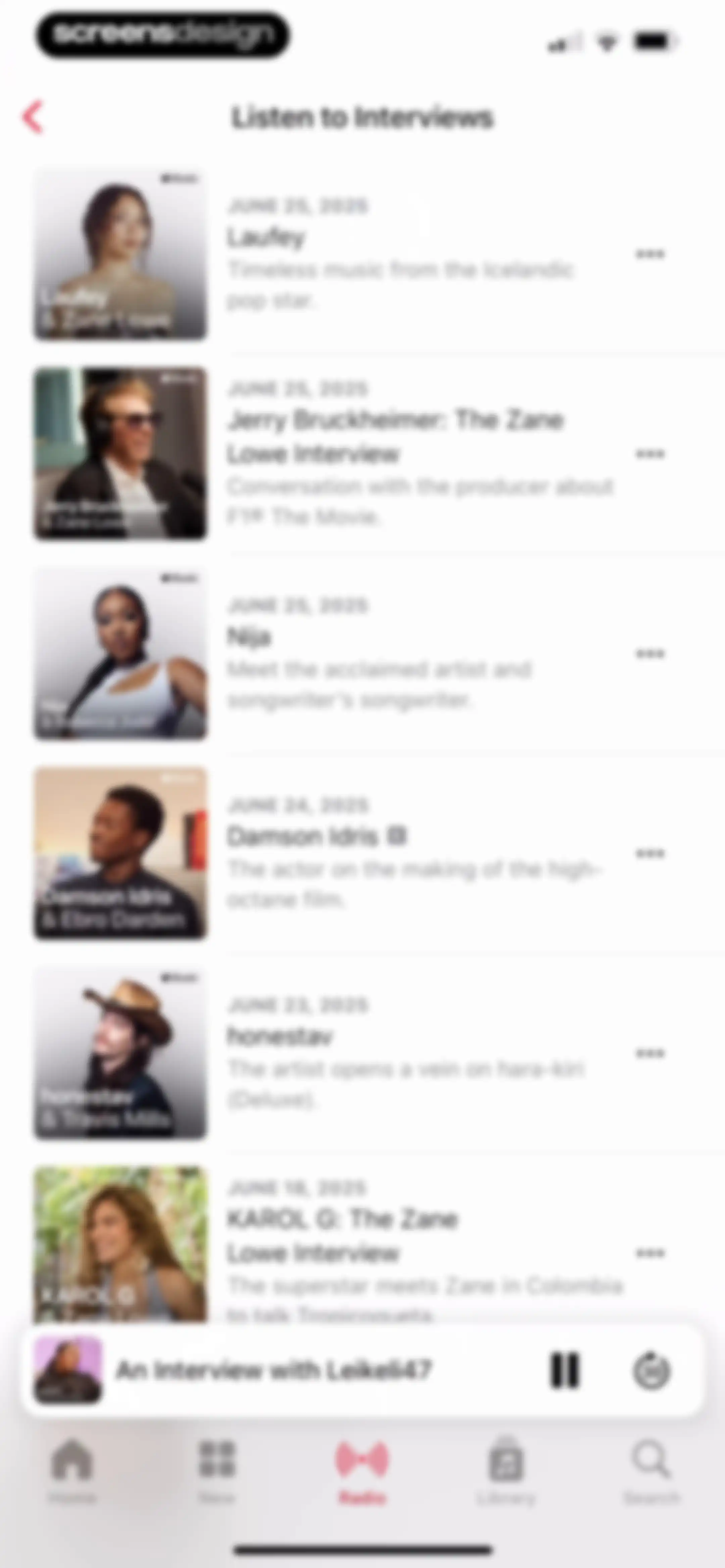 Apple Music screen 86