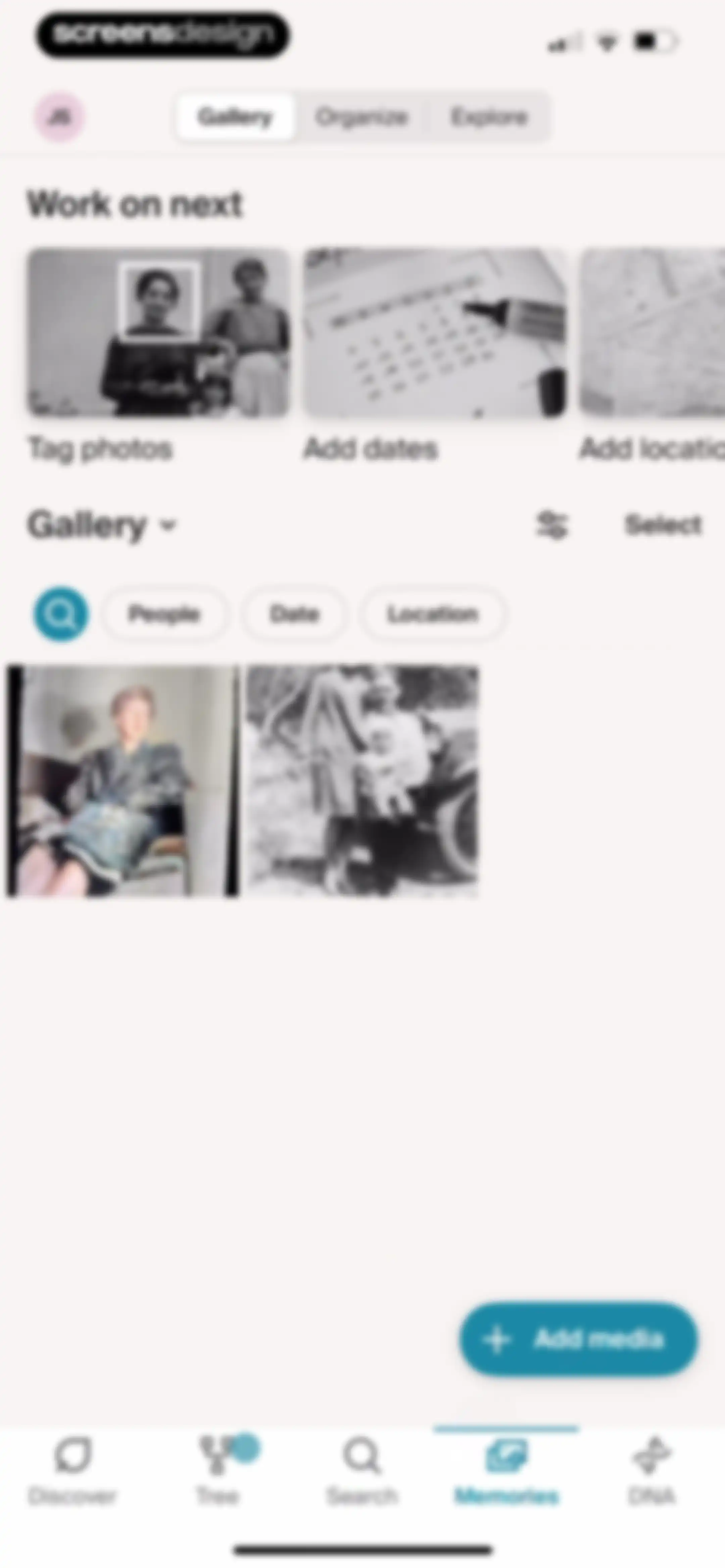 Ancestry: Family History & DNA screen 202